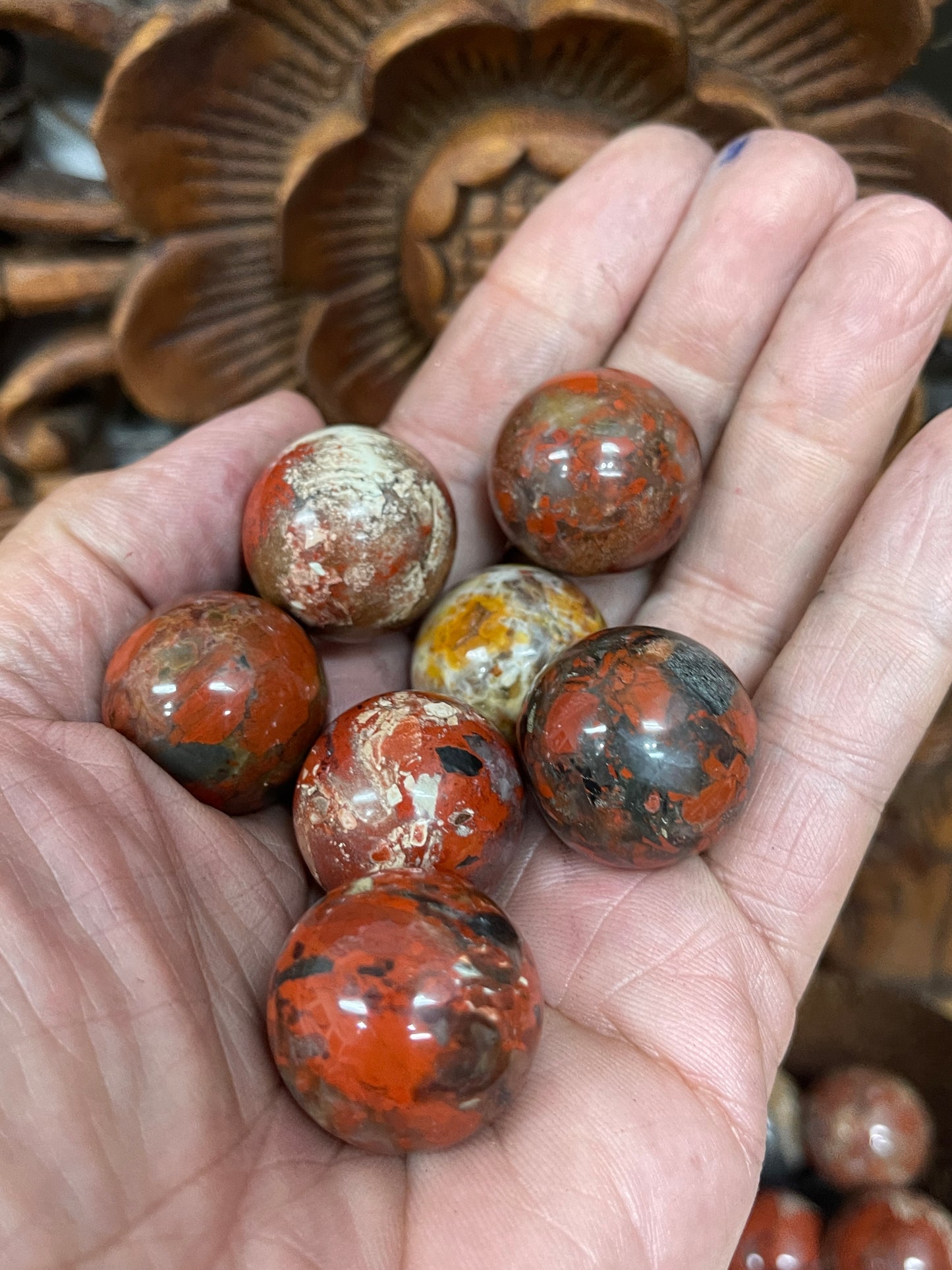 Brecciated Jasper Spheres