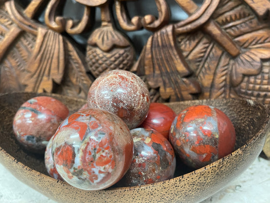 Brecciated Jasper Spheres