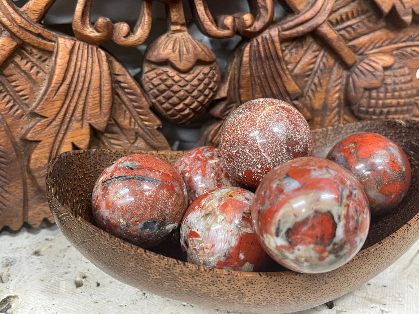Brecciated Jasper Spheres