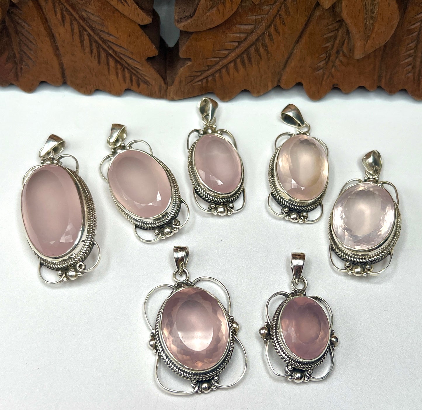 Large Stone A Quality Rose Quartz Pendants