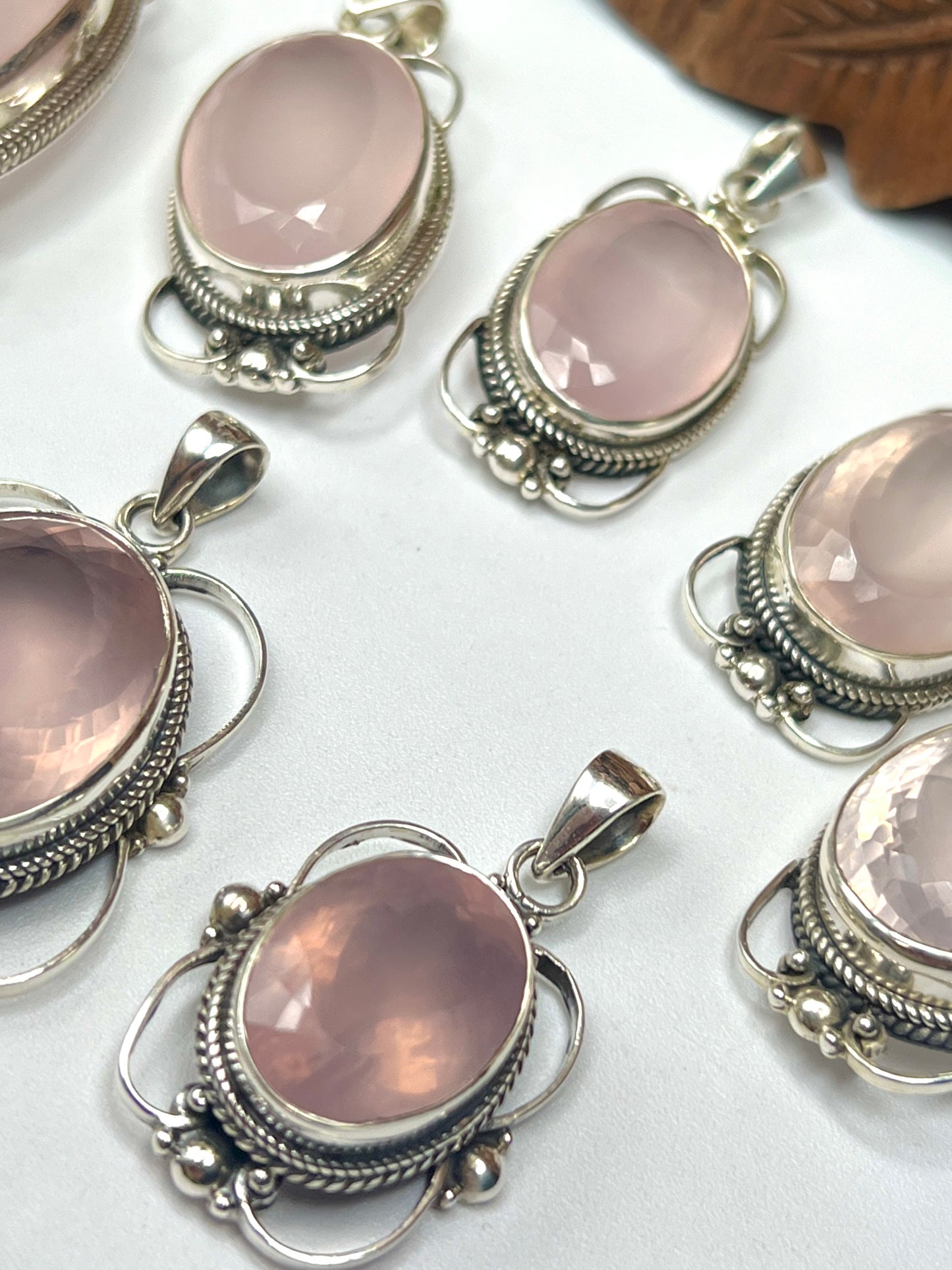 Large Stone A Quality Rose Quartz Pendants