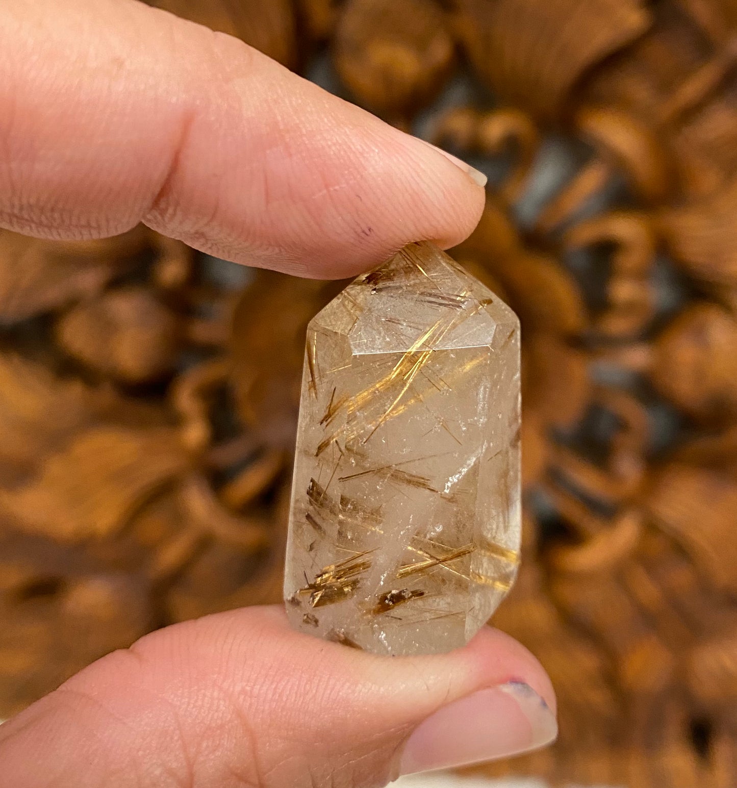 Golden Rutilated Clear Quartz Double Terminated points