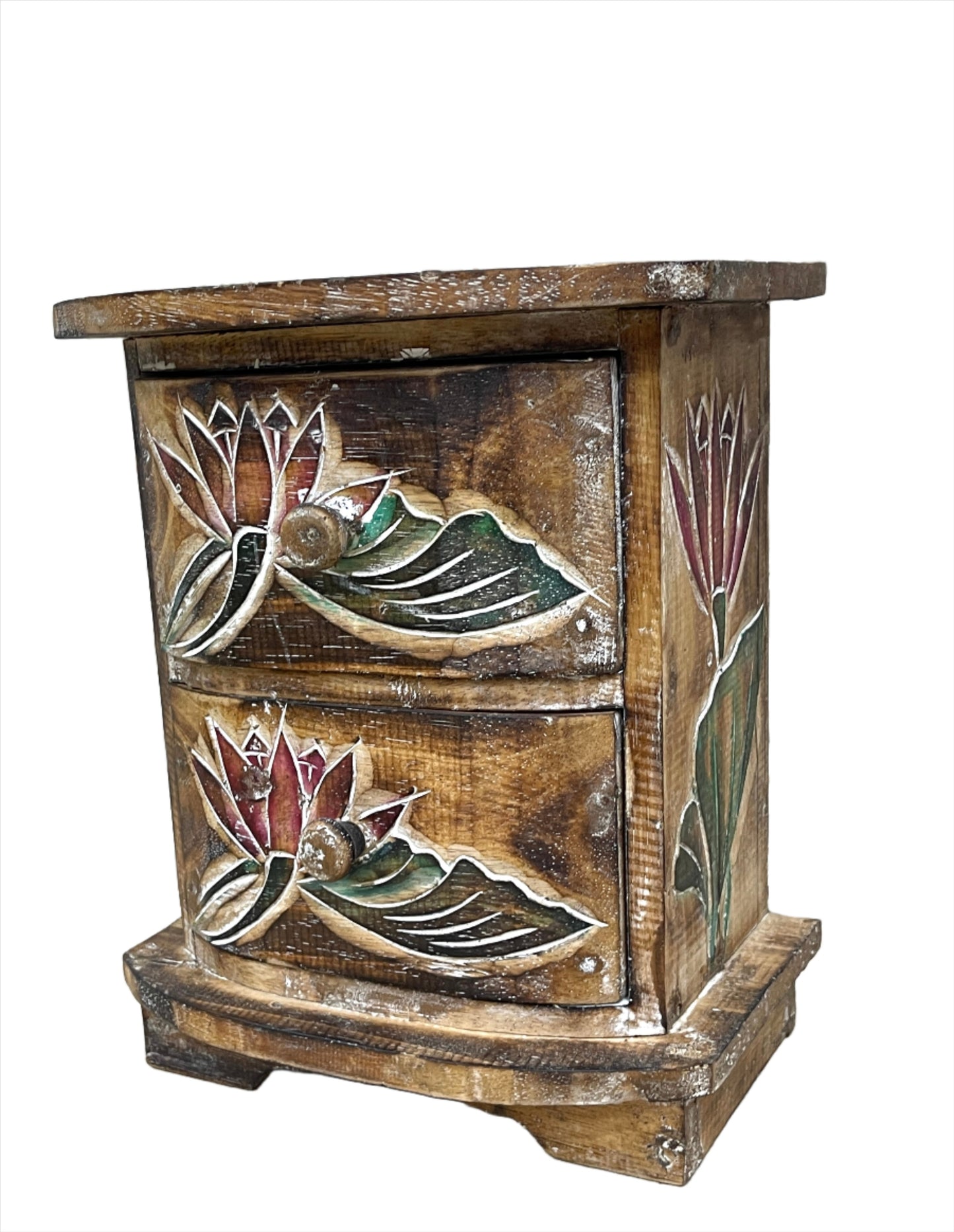 Carved Jewelry Box - Lotus