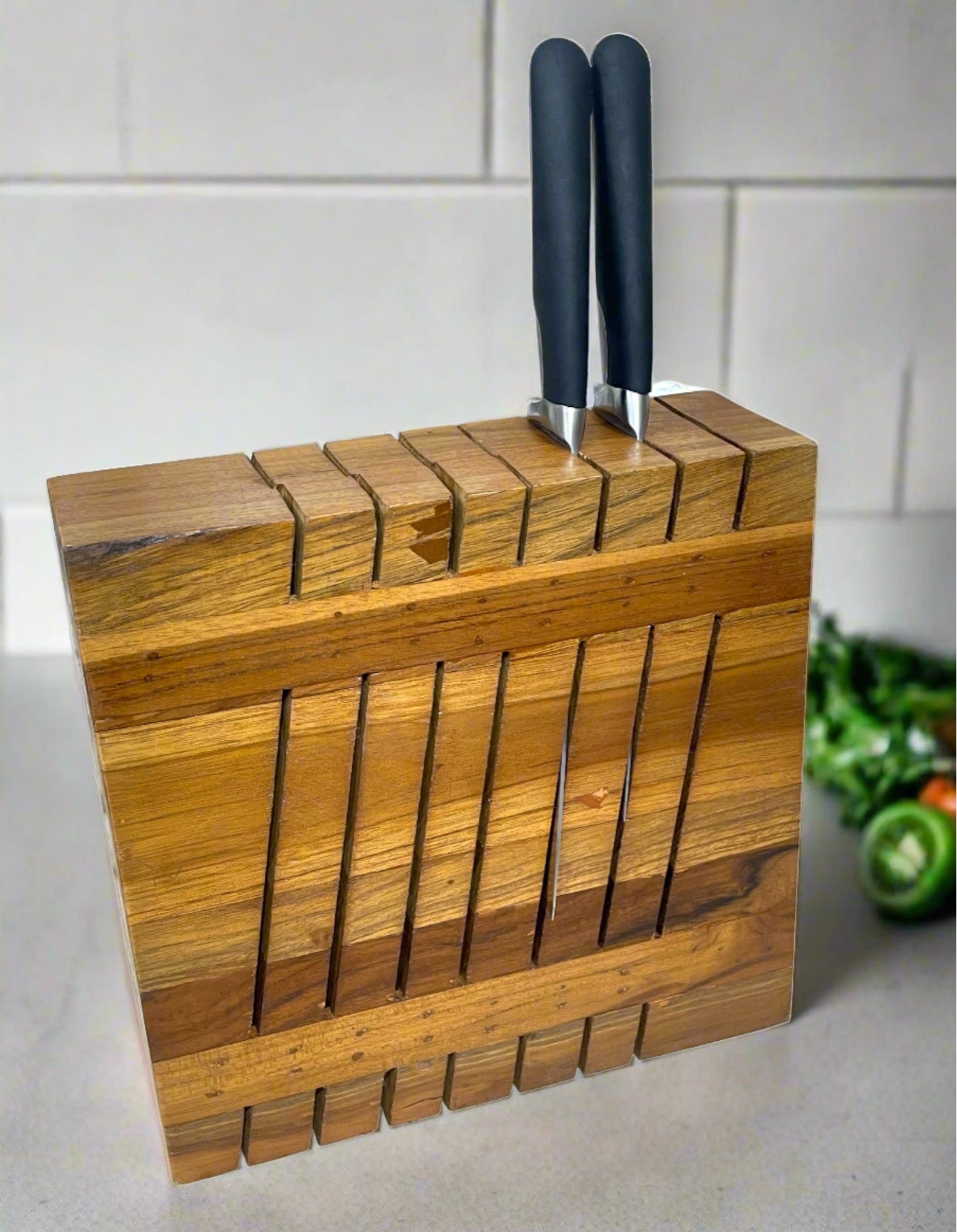 Teak Knife Blocks