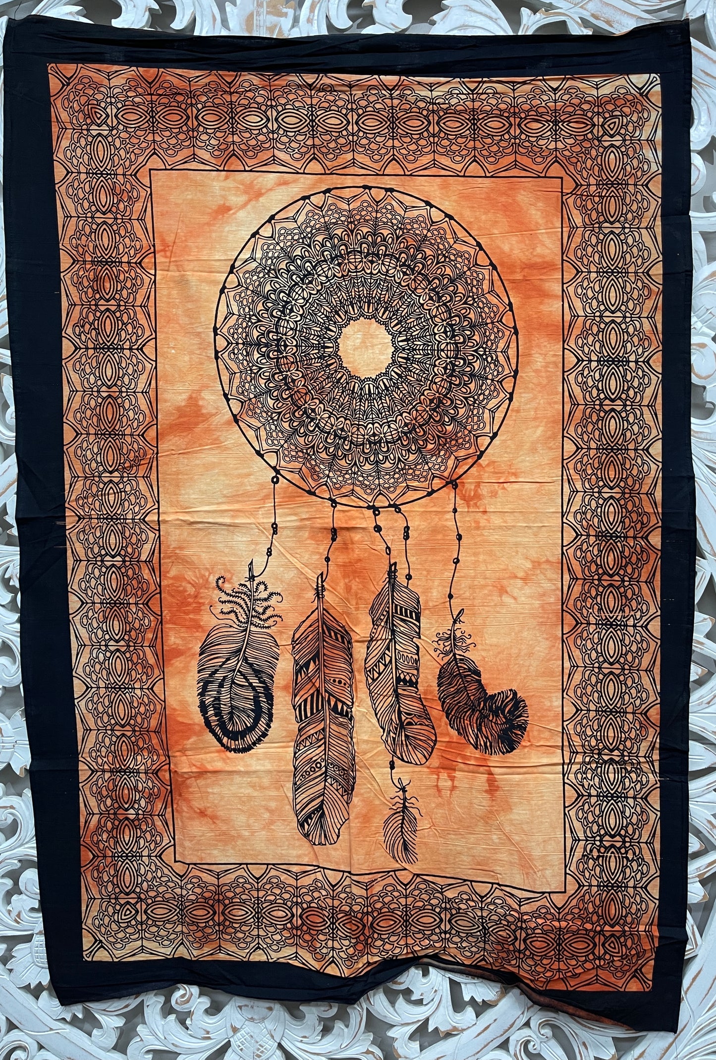 Hand printed Fabric Poster Dreamcatcher Tapestries Wall Hangings | 5 Colors