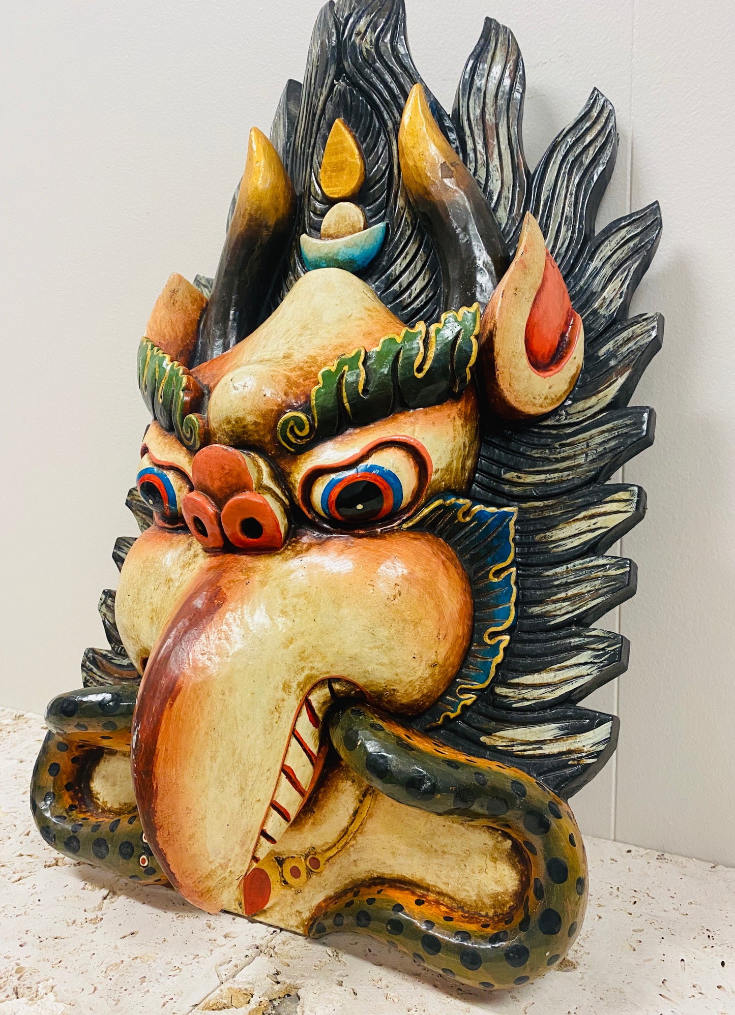 Hand Carved and Painted Garuda Masks from Nepal - Available in 3 Sizes