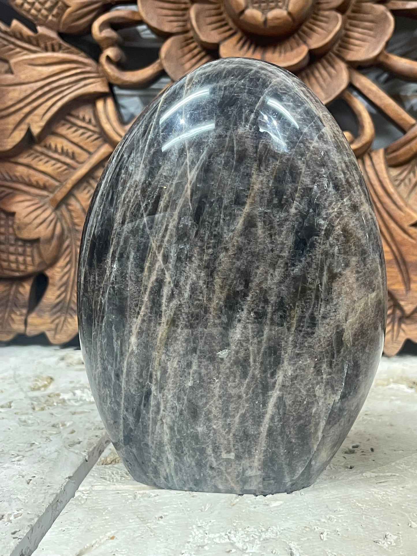 Large Black Moonstone Freeform Mountains