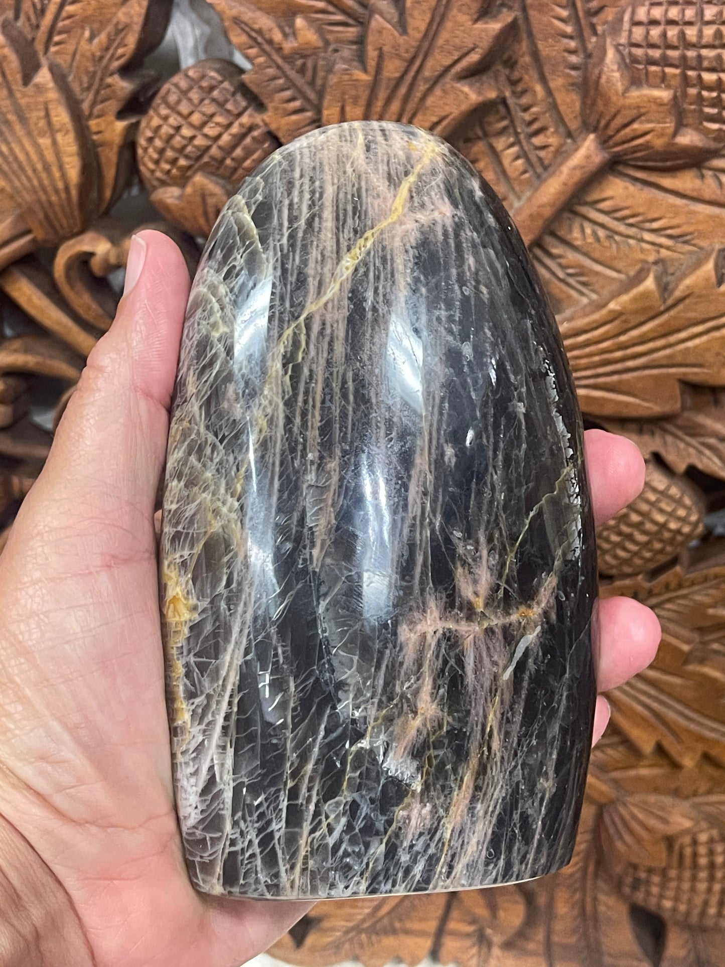 Large Black Moonstone Freeform Mountains