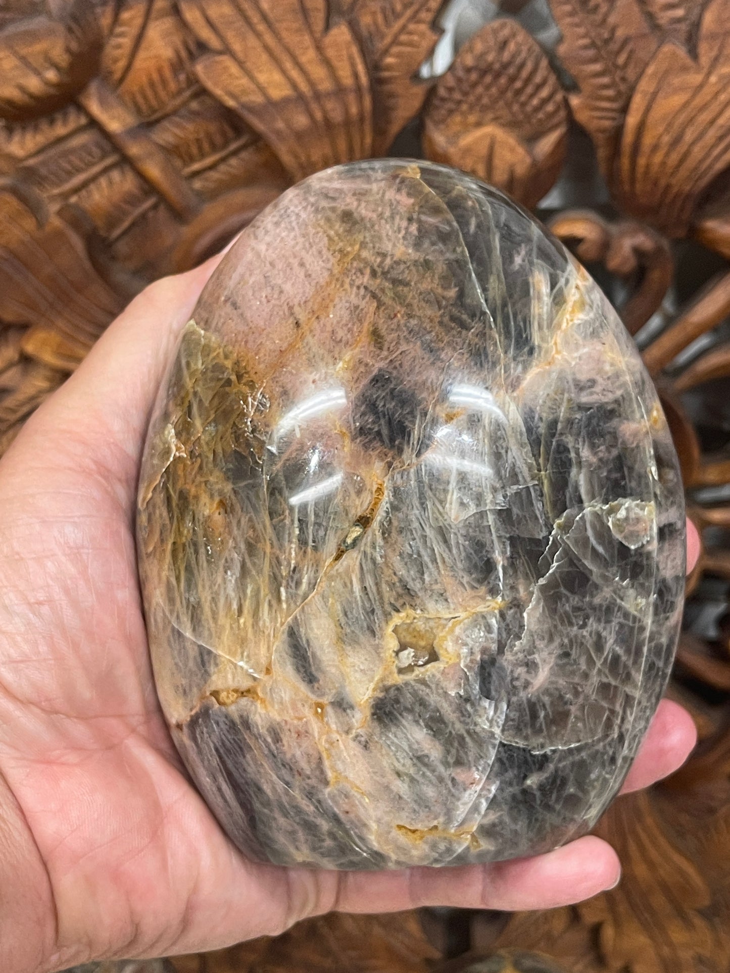 Large Black Moonstone Freeform Mountains