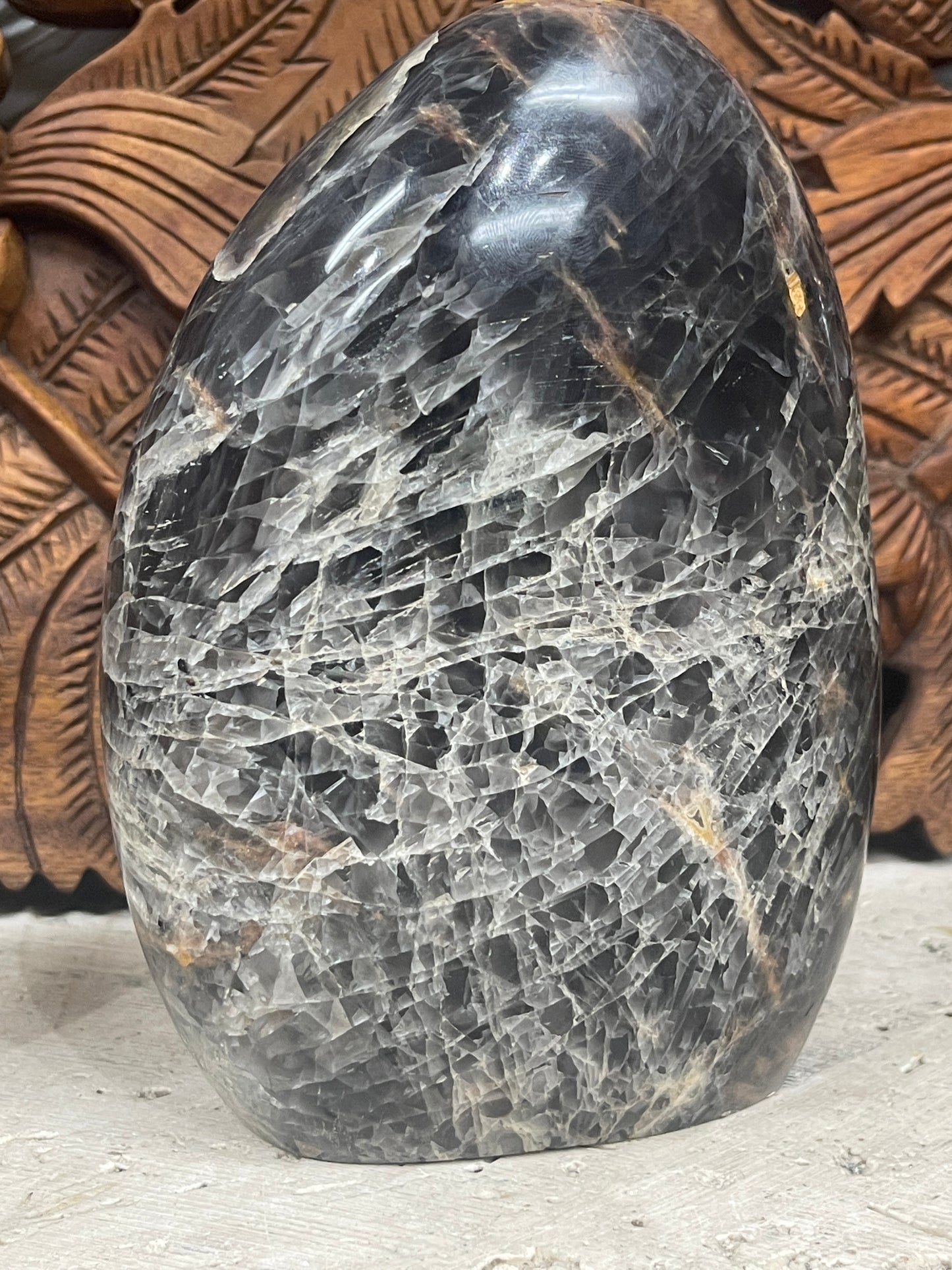 Large Black Moonstone Freeform Mountains