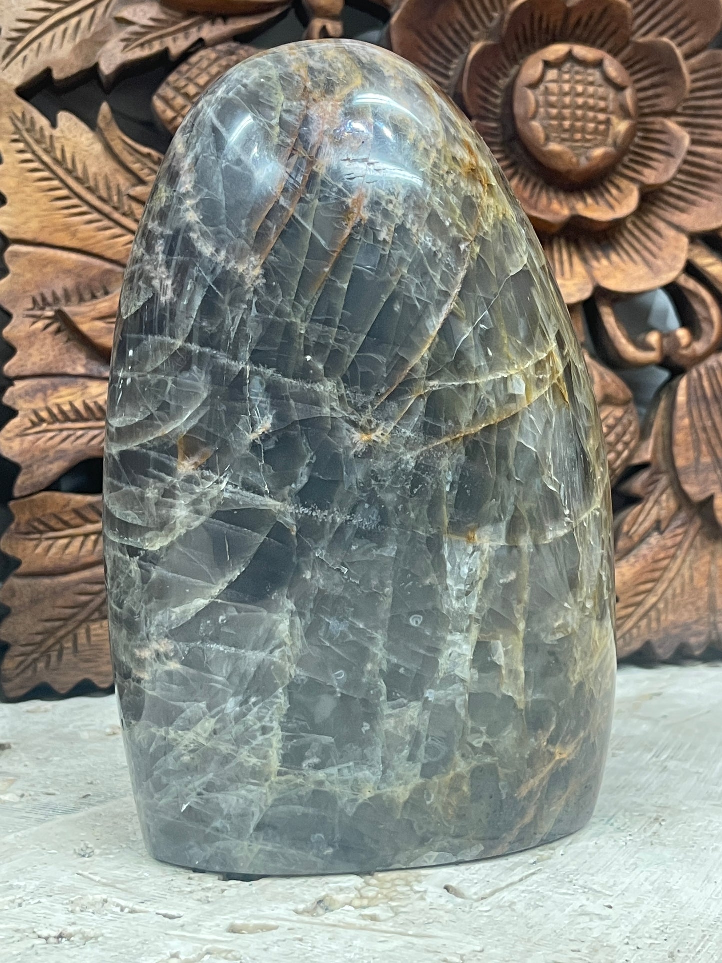 Large Black Moonstone Freeform Mountains