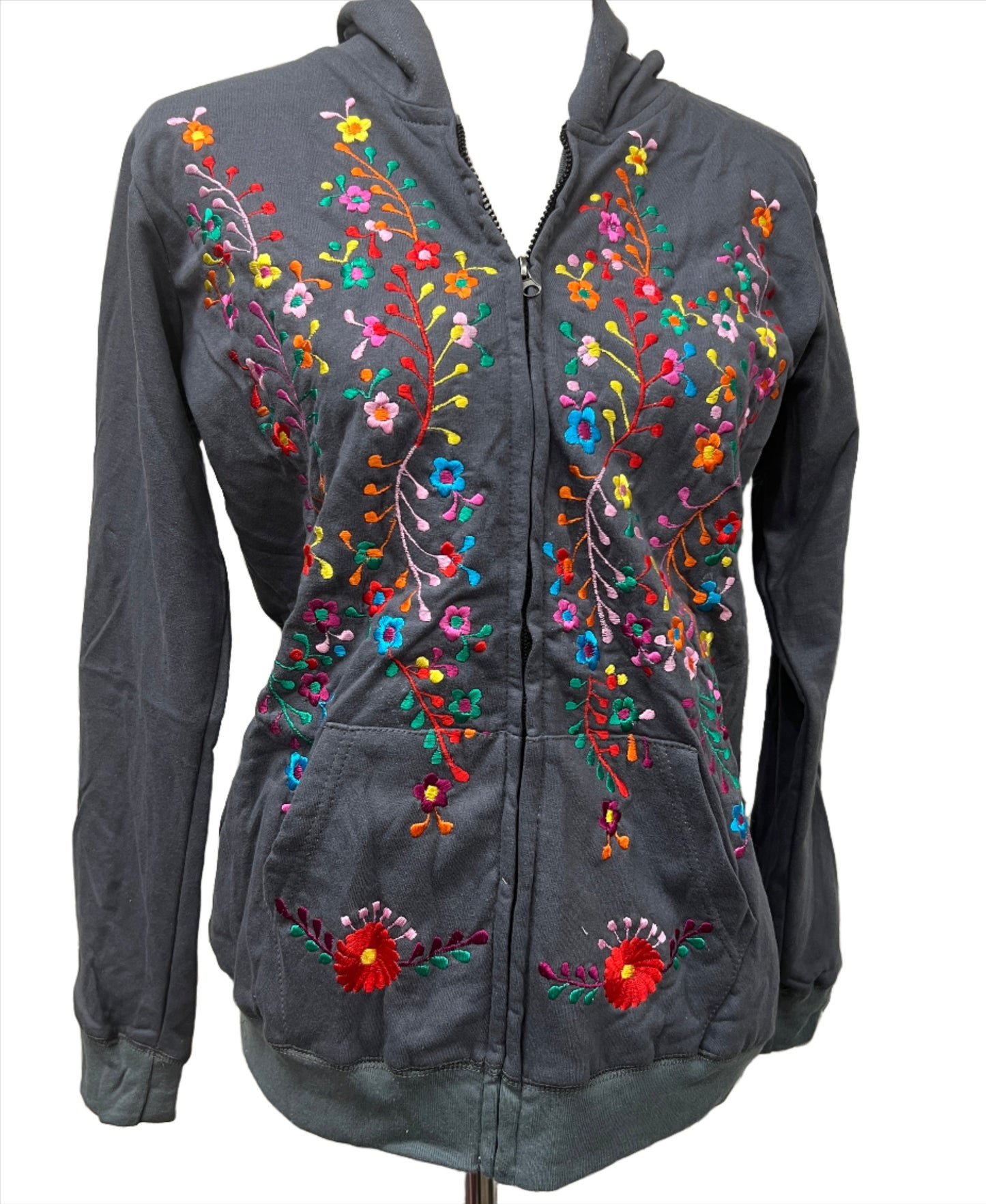 Embroidered Flower Hoodie | 4 Colors