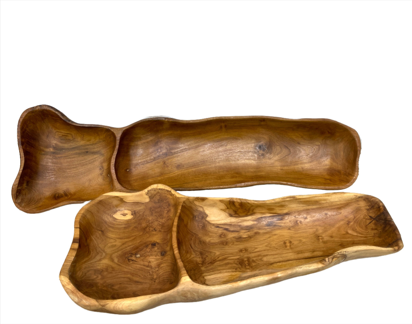 Freeform Teak Serving Plates
