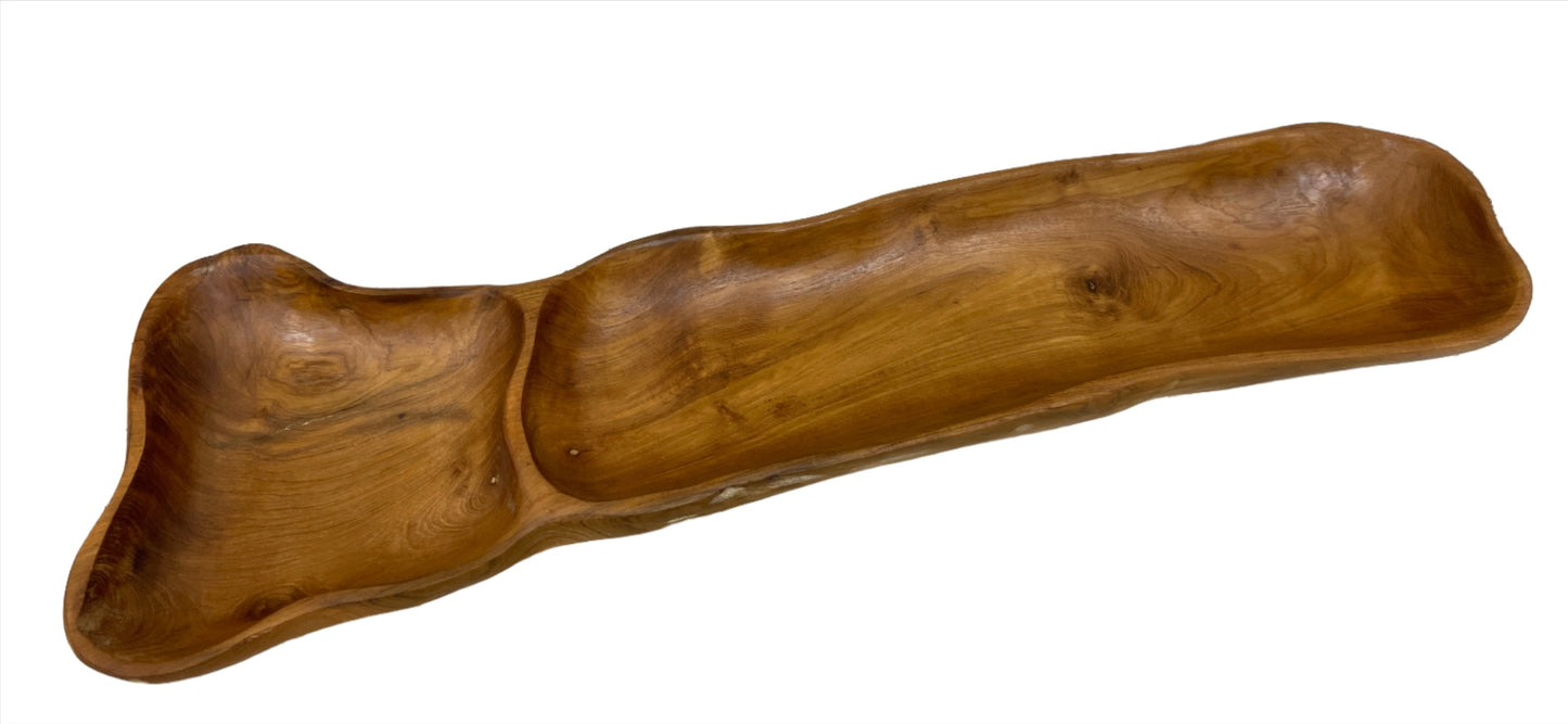 Freeform Teak Serving Plates