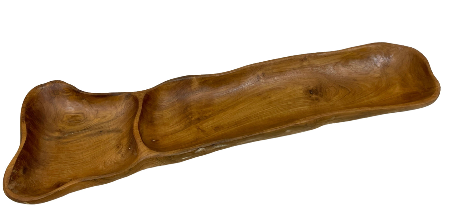 Freeform Teak Serving Plates
