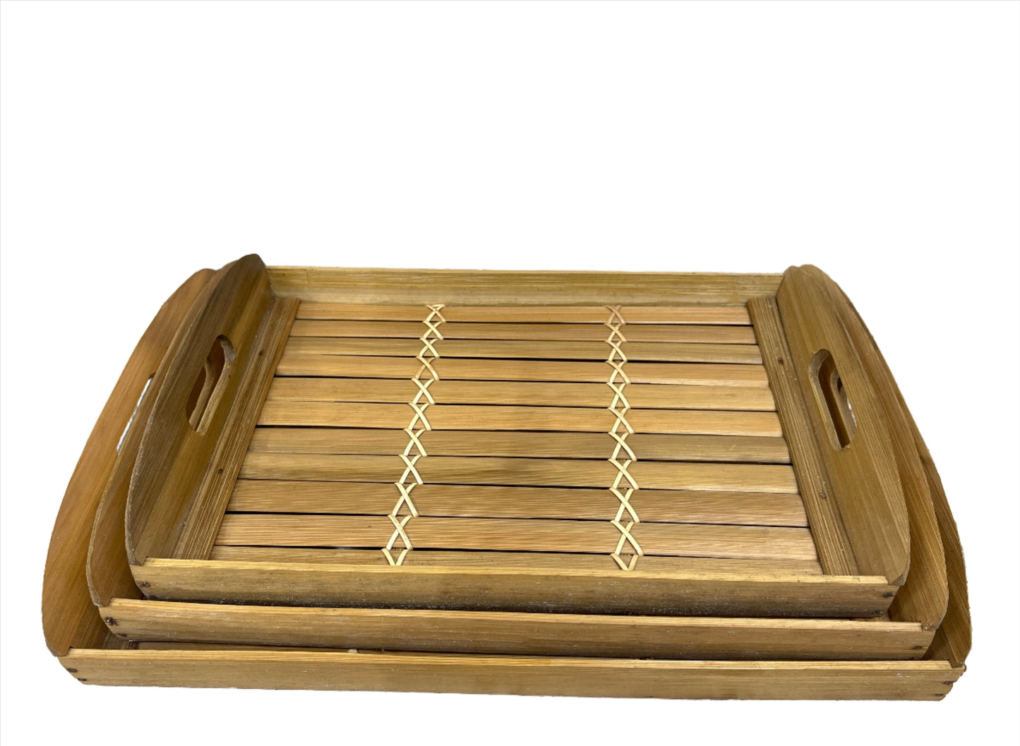 Bamboo Trays 3 Piece Sets
