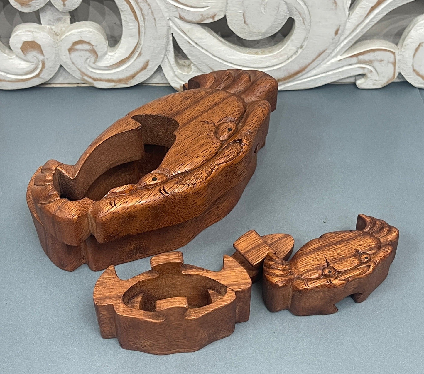 Crab with Baby Puzzle Boxes
