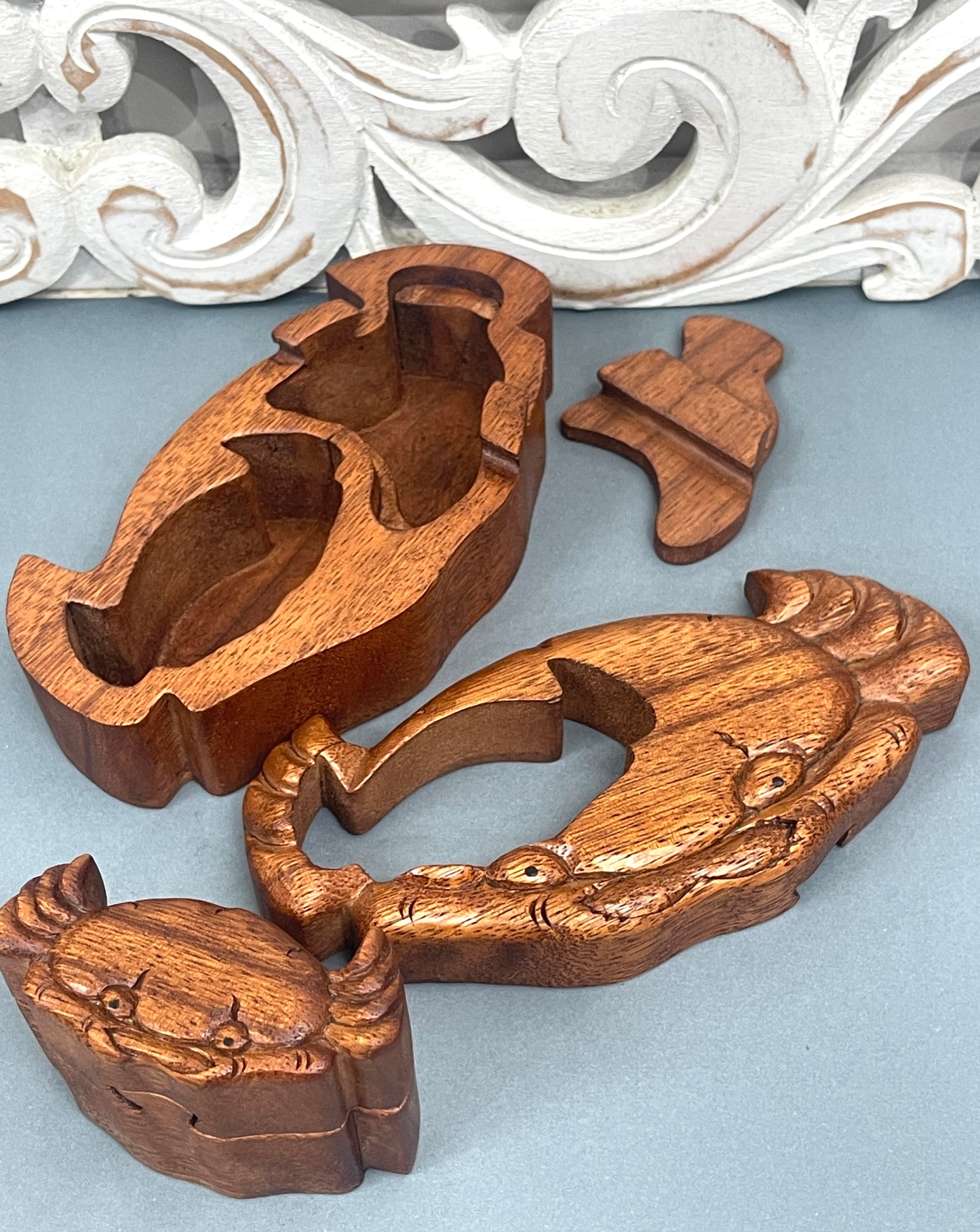 Crab with Baby Puzzle Boxes