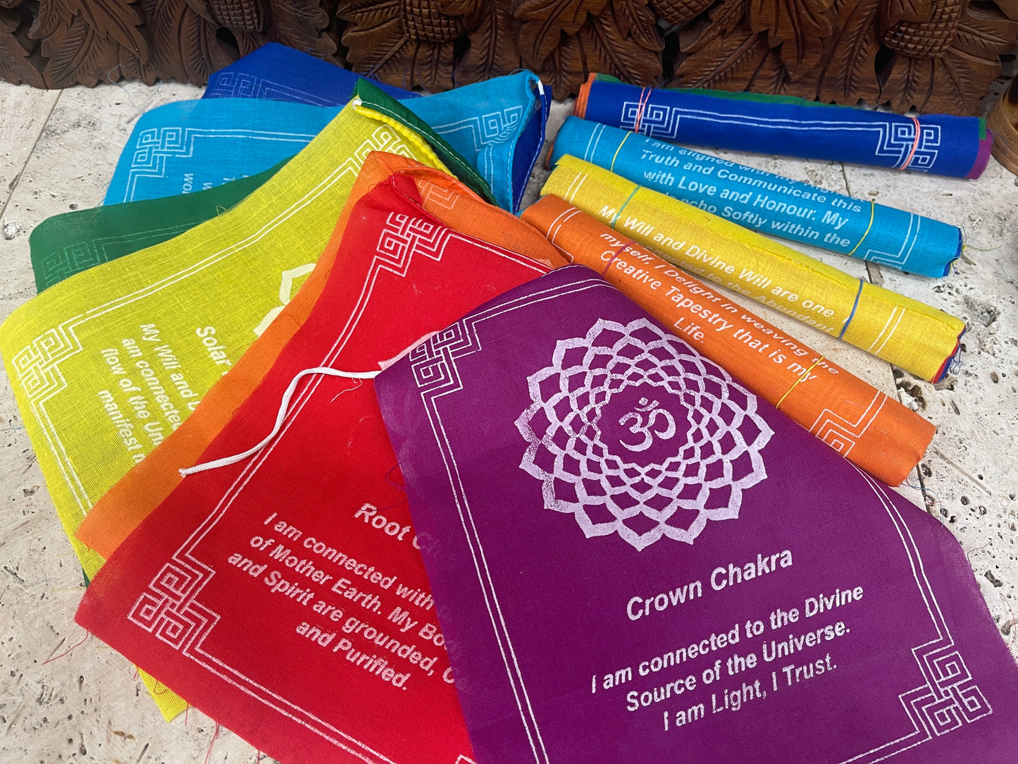 Tibetan 7 Chakra Prayer Flags