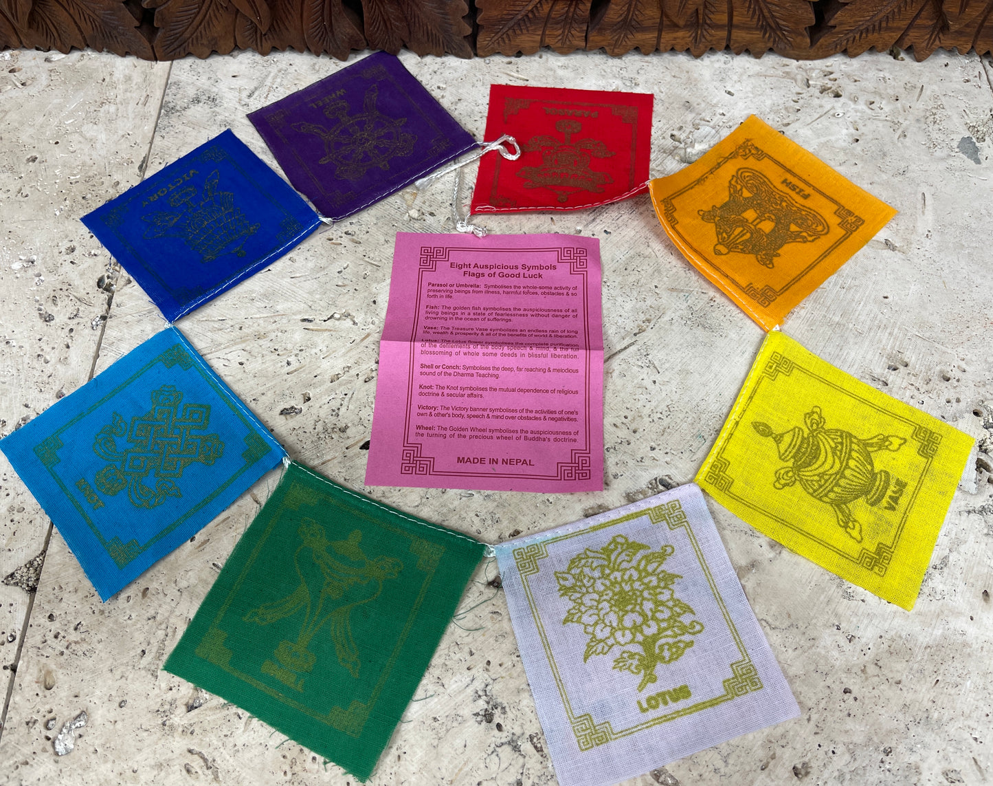 Eight Auspicious Symbols Flags of Good Luck
