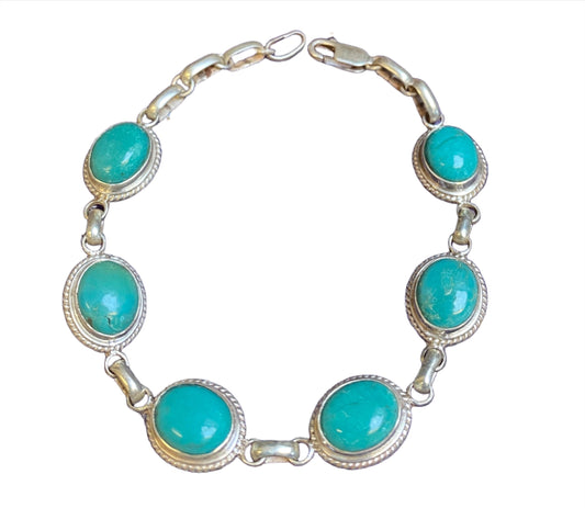 Sterling Silver Turquoise Bracelet