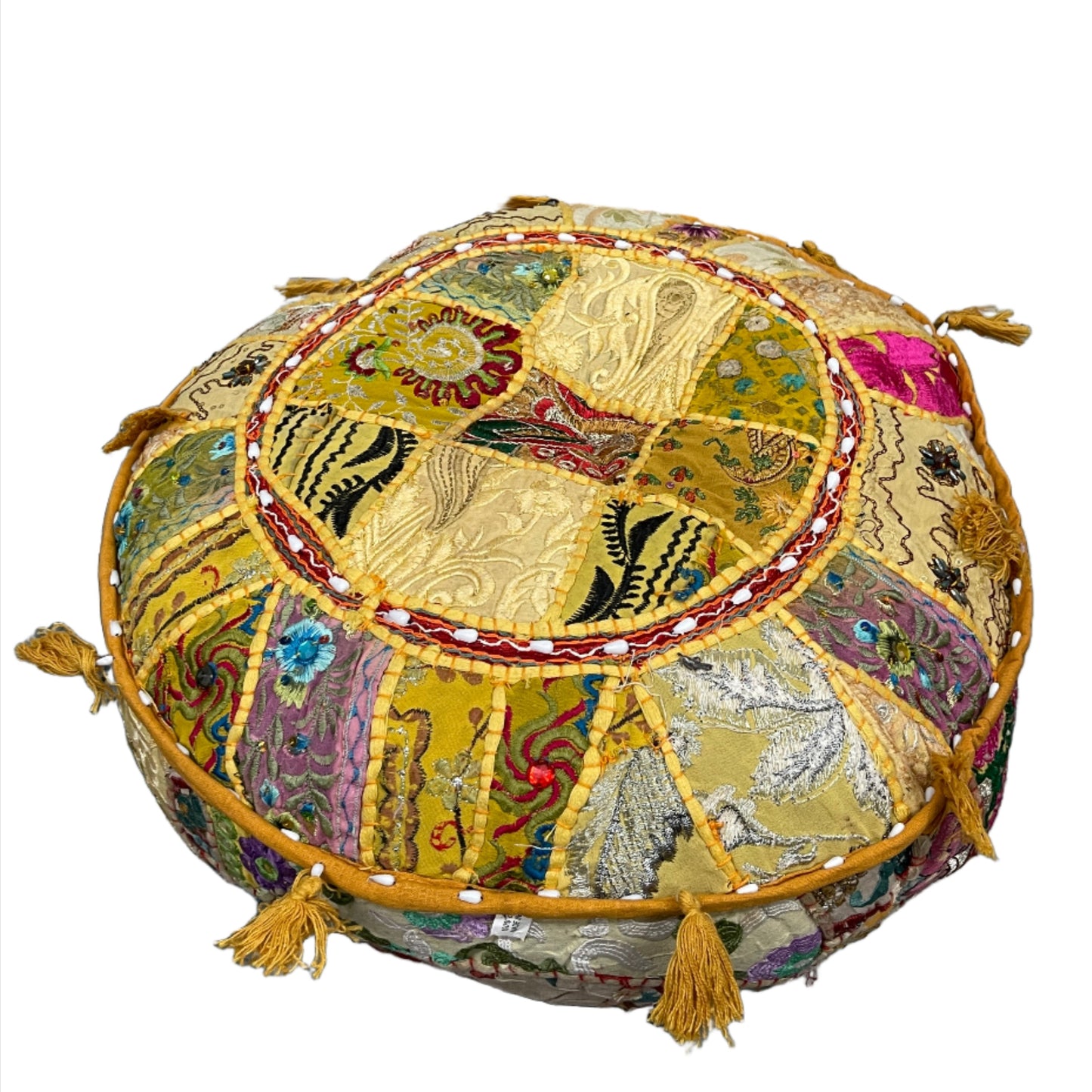 Round Rajasthani Floor Pillow