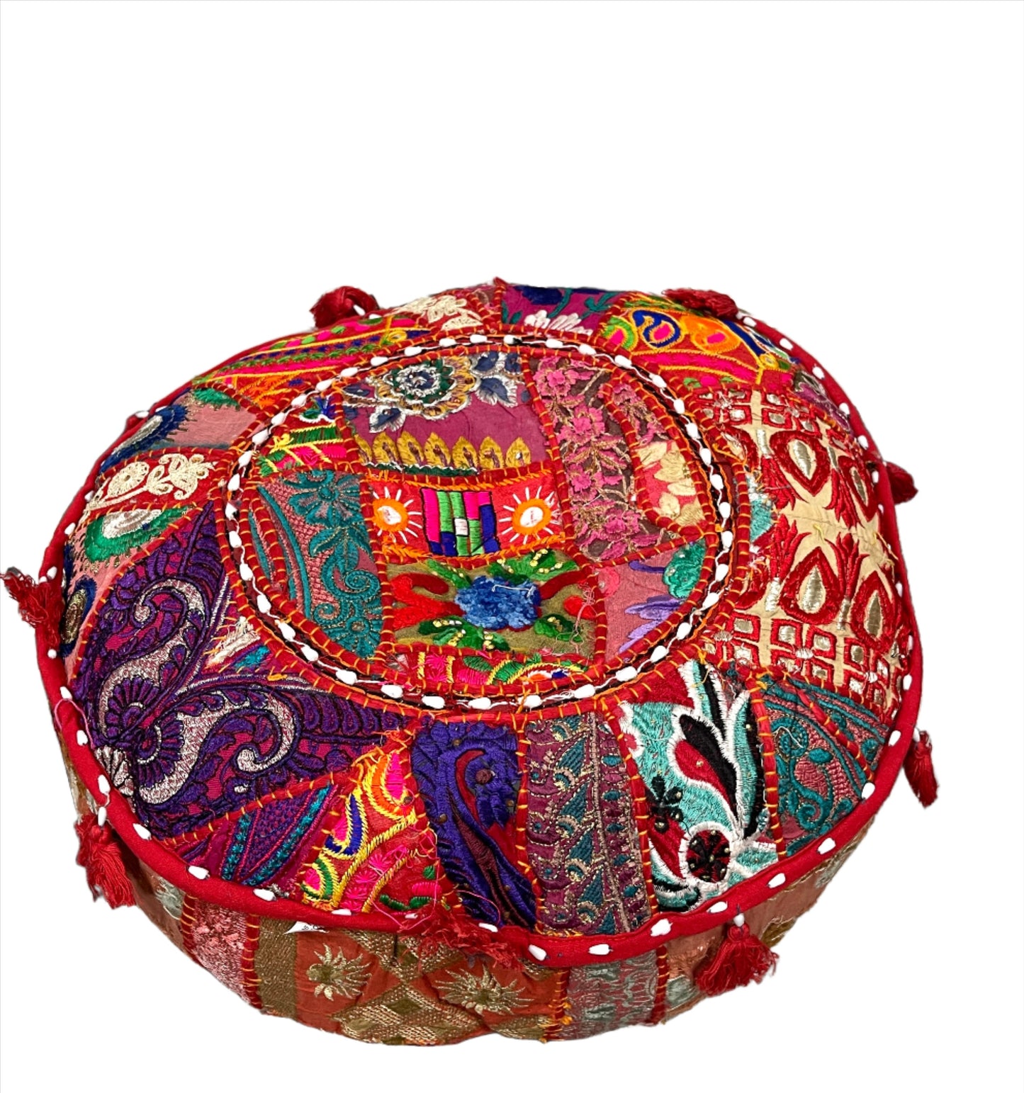 Round Rajasthani Floor Pillow