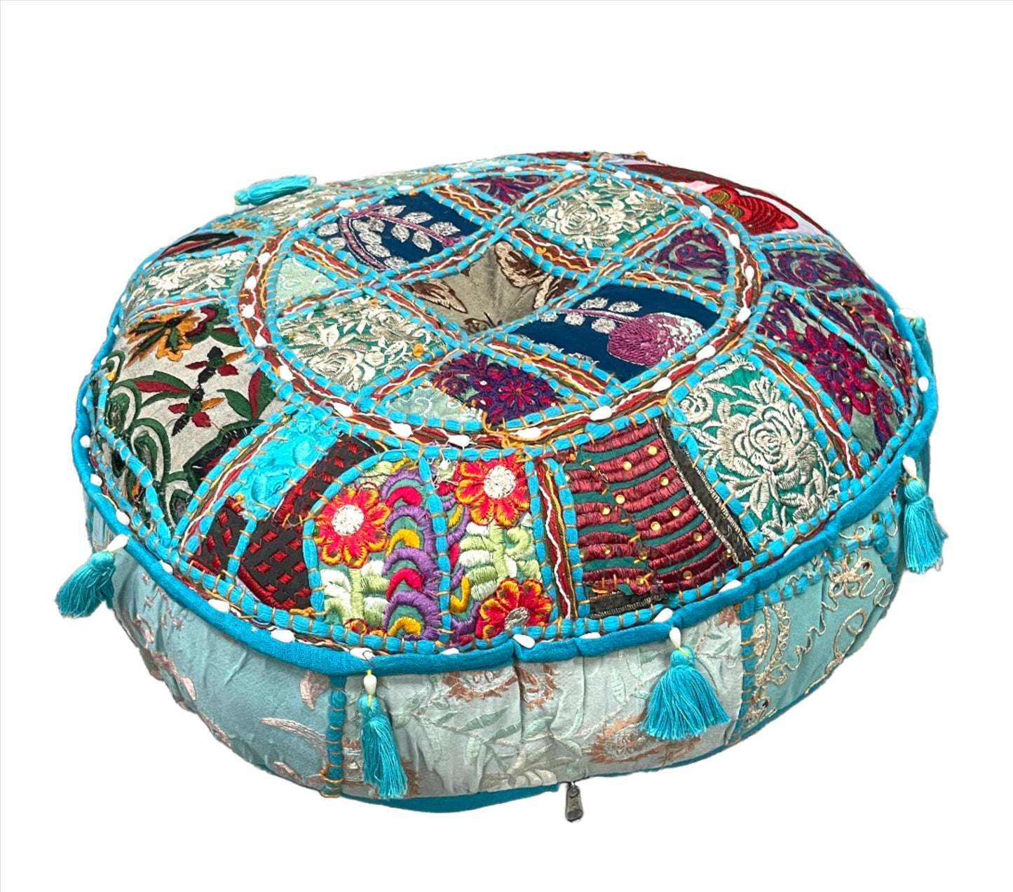 Round Rajasthani Floor Pillow