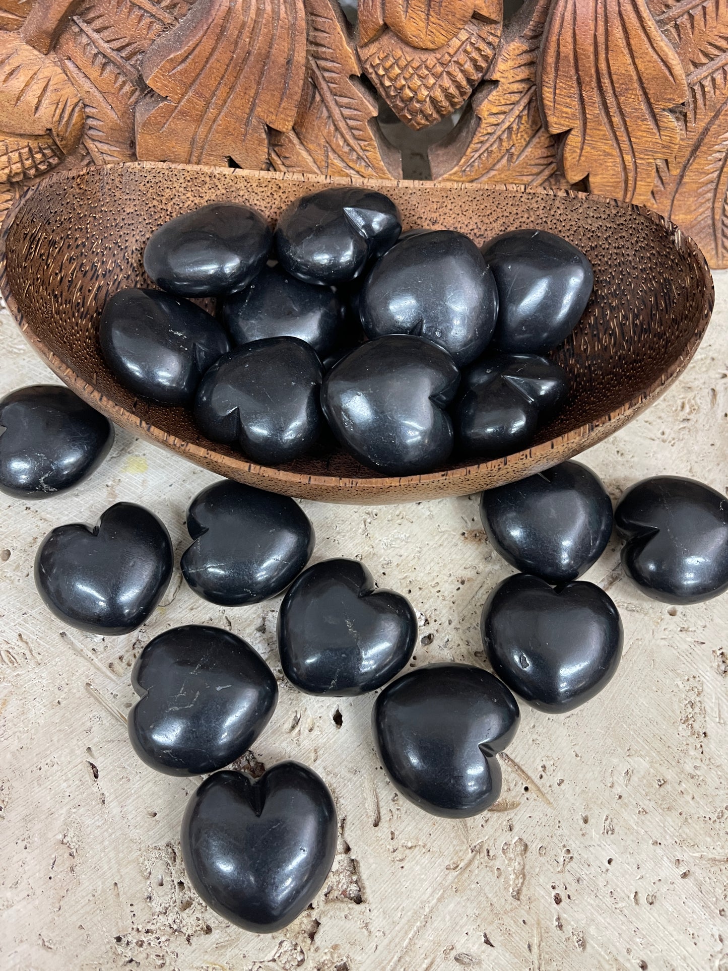 Large Shungite Hearts