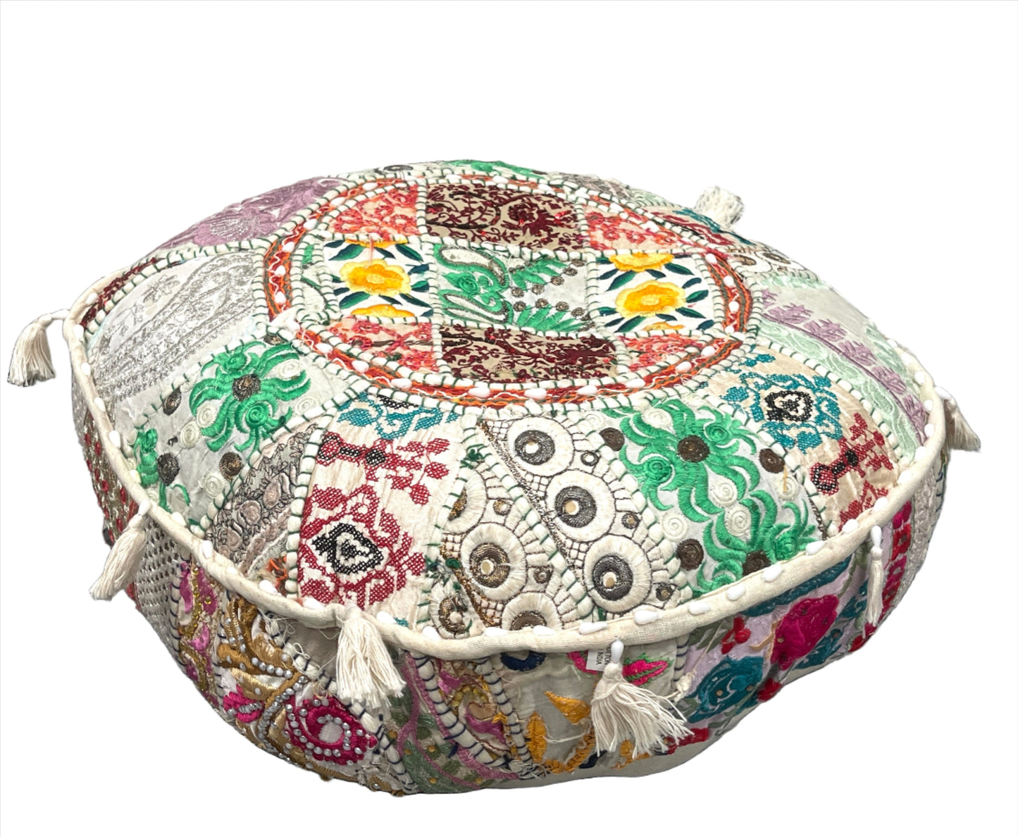 Round Rajasthani Floor Pillow