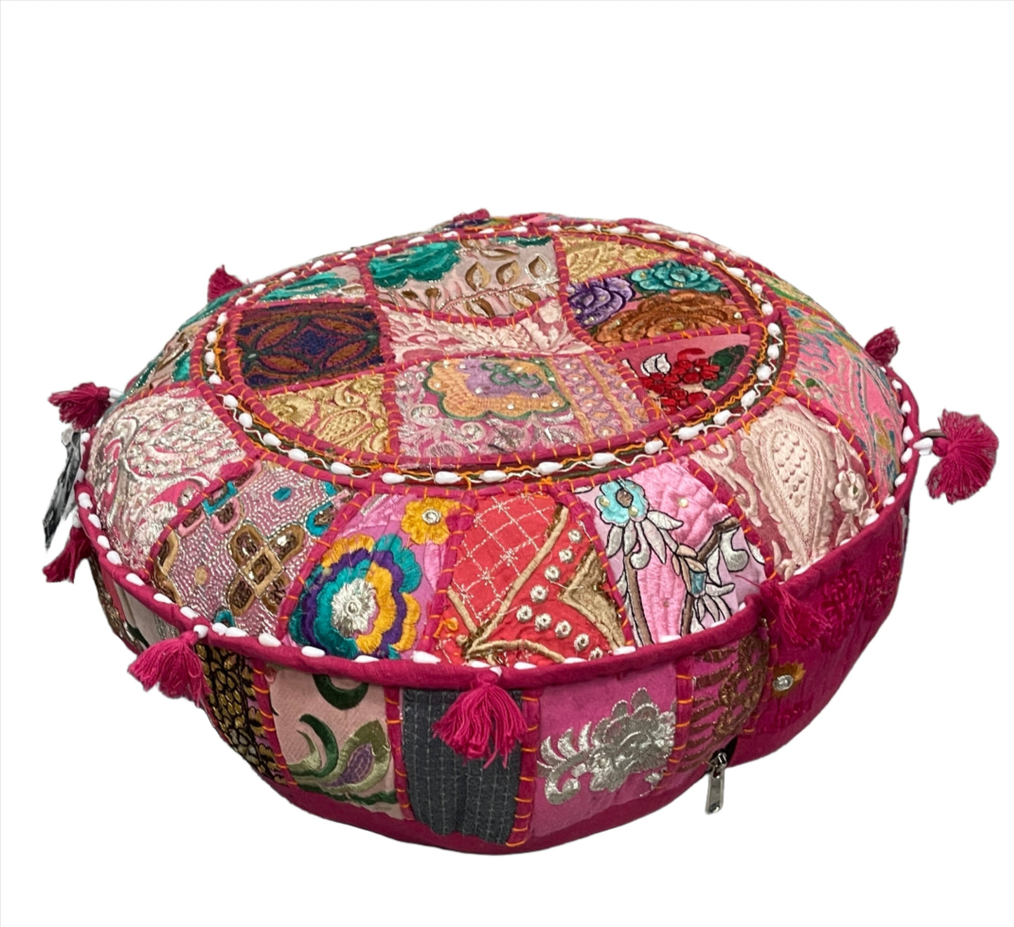Round Rajasthani Floor Pillow
