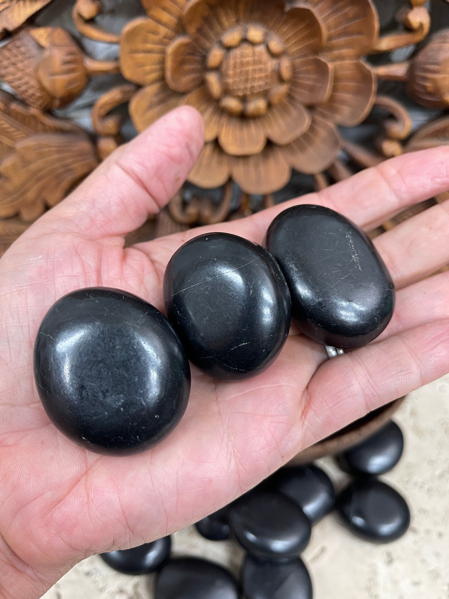 Shungite Palm Stones