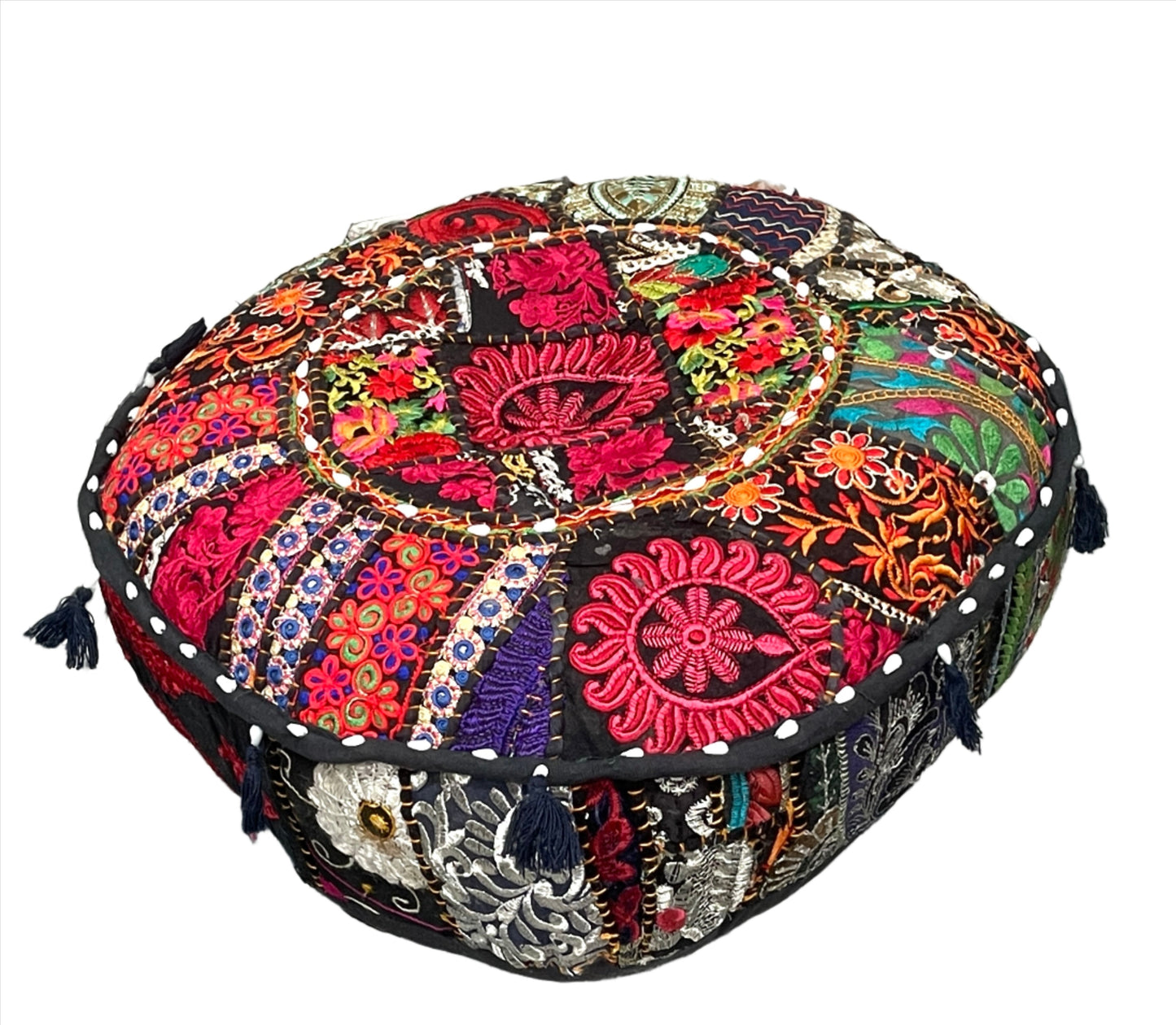 Round Rajasthani Floor Pillow