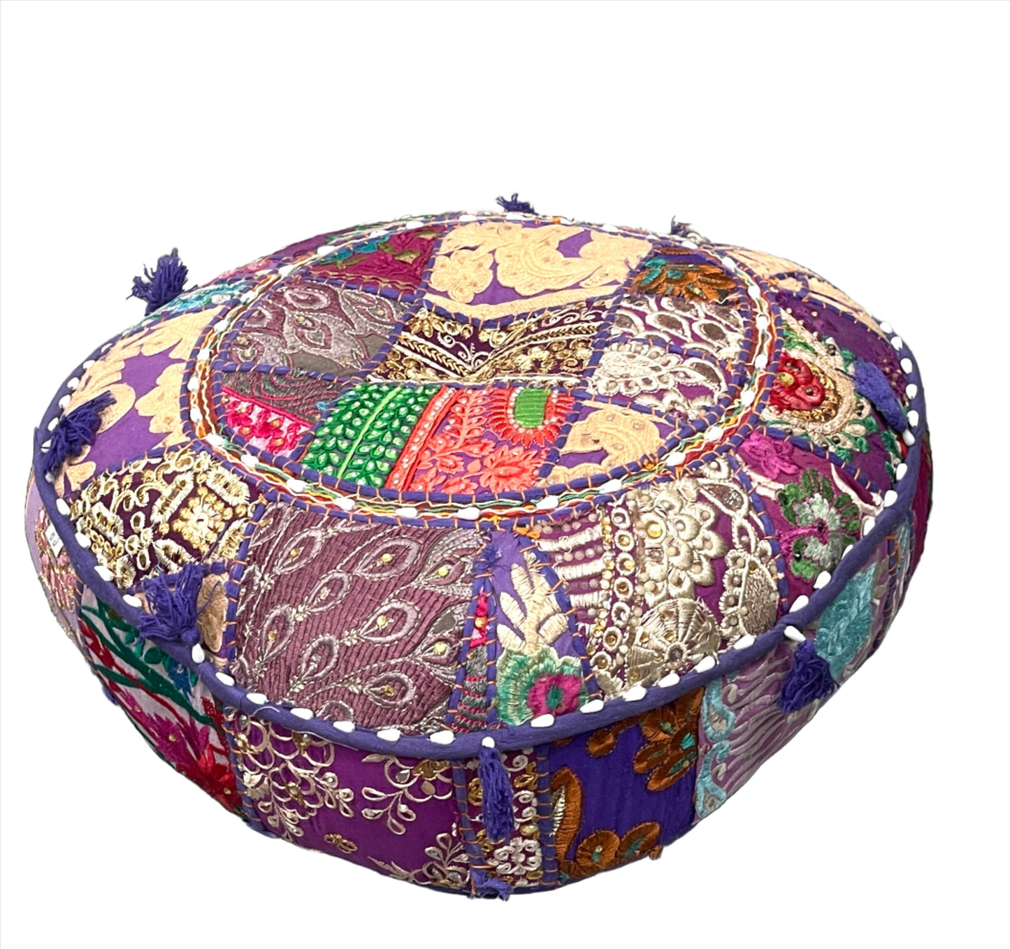Round Rajasthani Floor Pillow