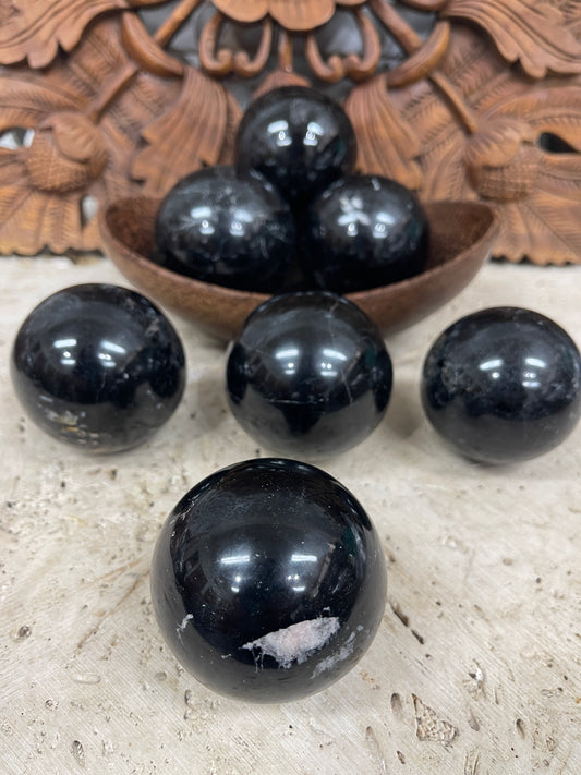 Black Tourmaline Spheres
