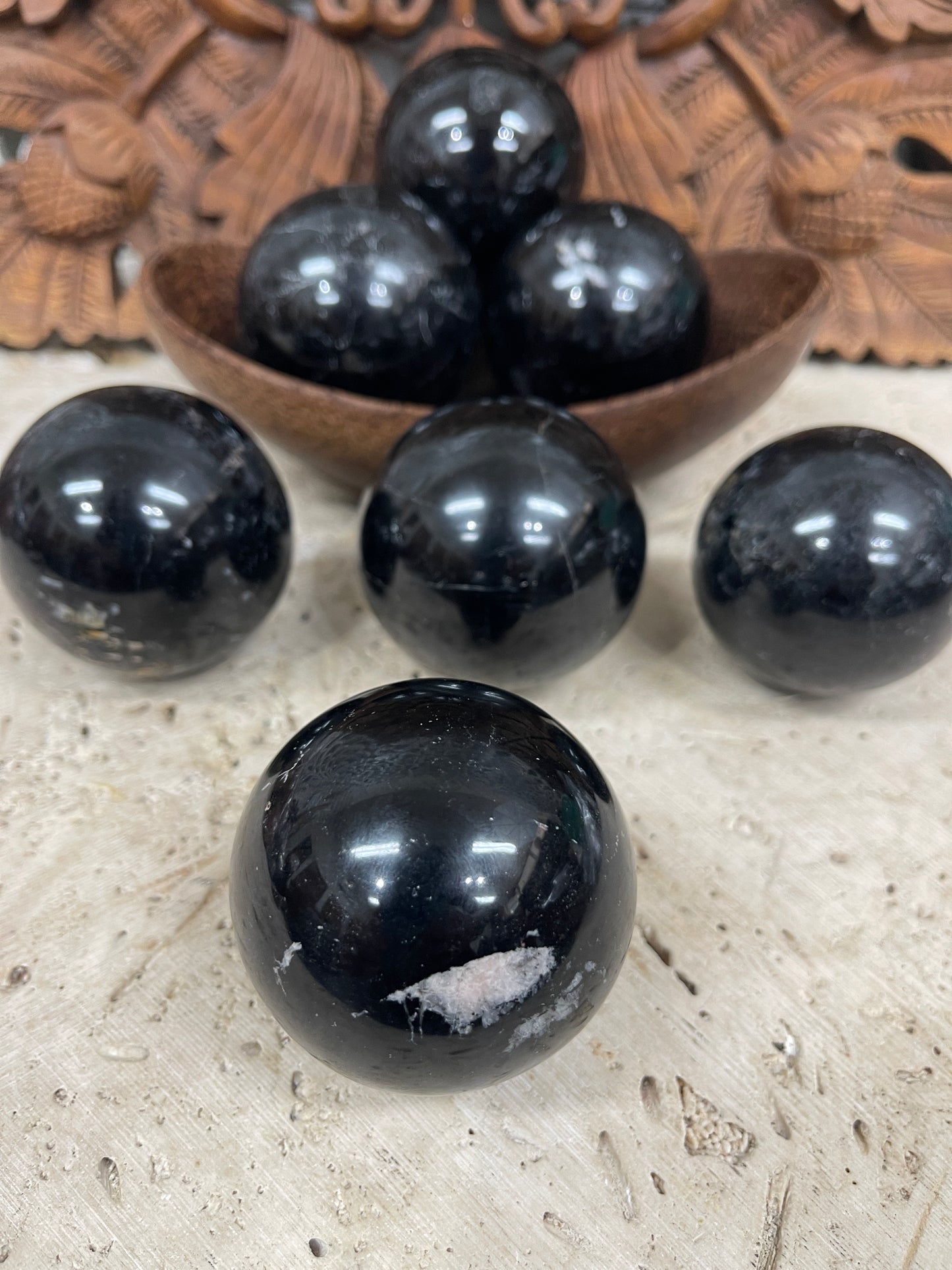 Black Tourmaline Spheres