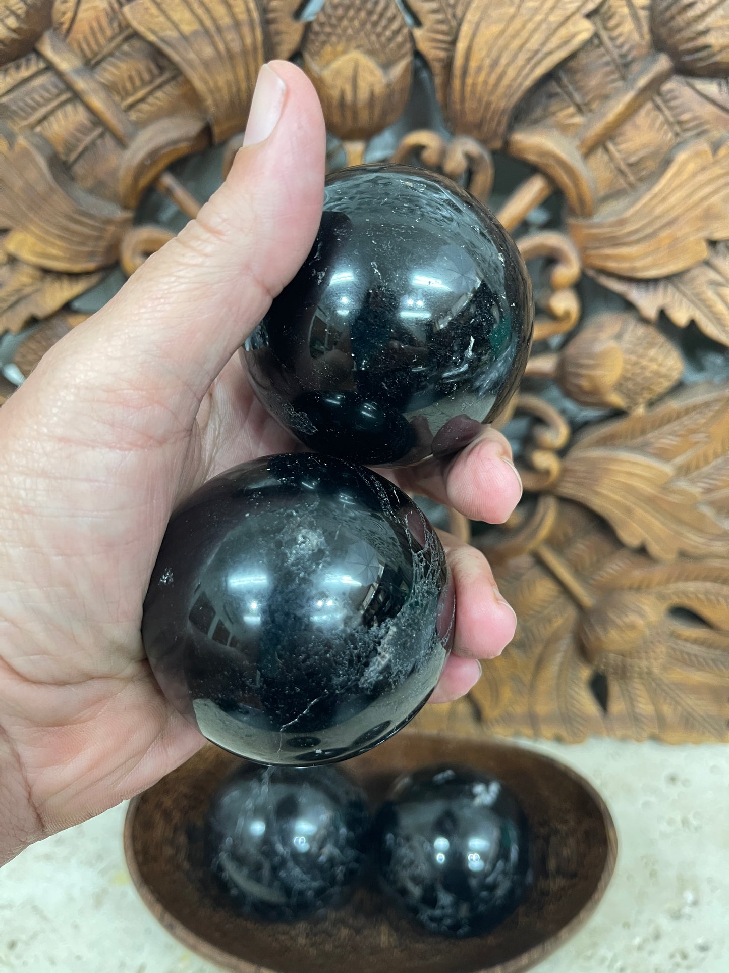 Black Tourmaline Spheres