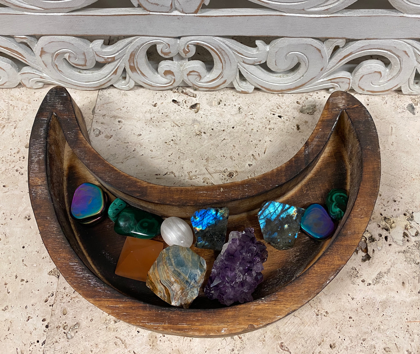 Crescent Moon Wood Shelf/Display