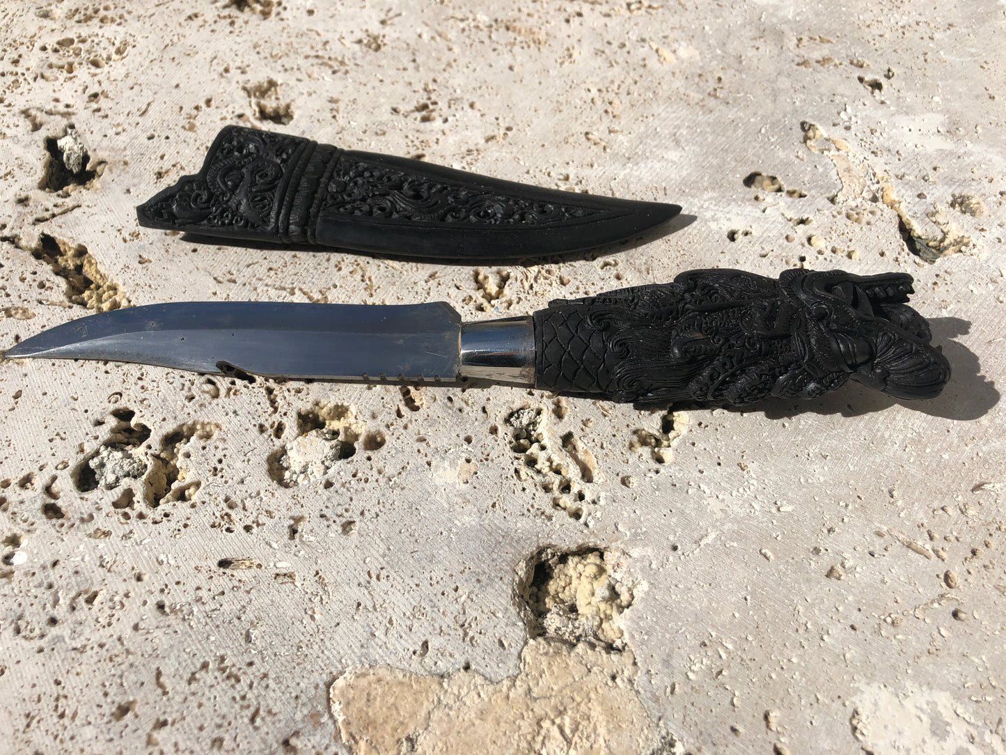 Decorative Balinese Hand-Carved and Hand Forged Knives