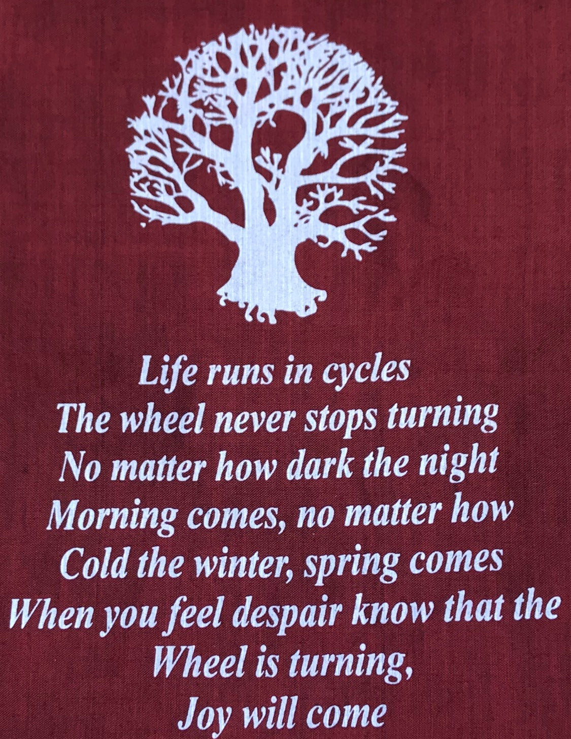 Hand Woven Ikat Life Runs In Cycles Banner