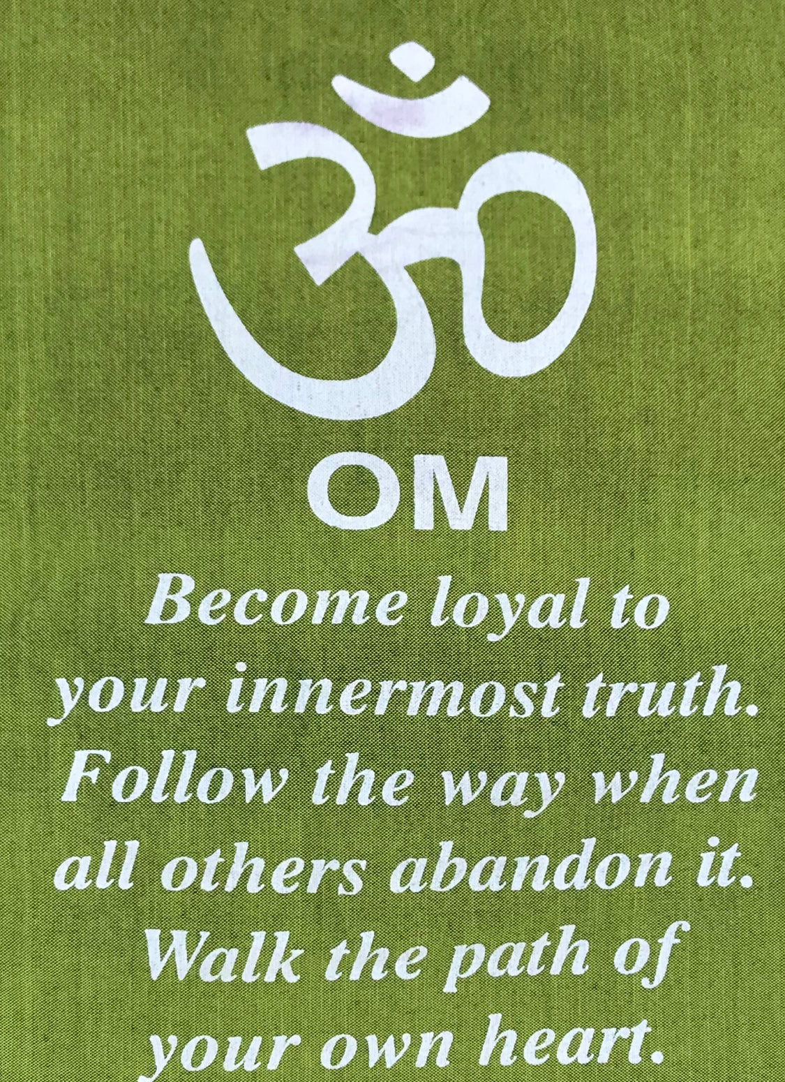 Hand Woven Ikat Om Blessing Manifestation Banner