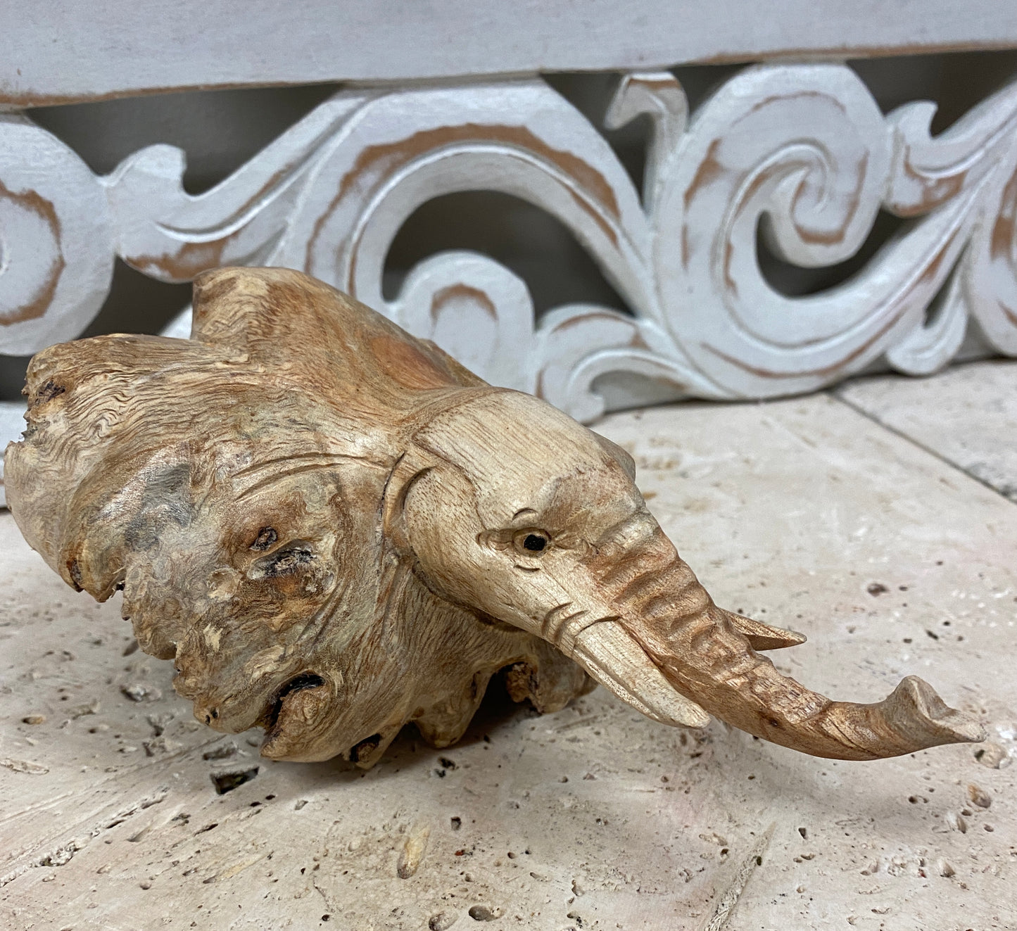 Parasite Wood Elephant Carvings
