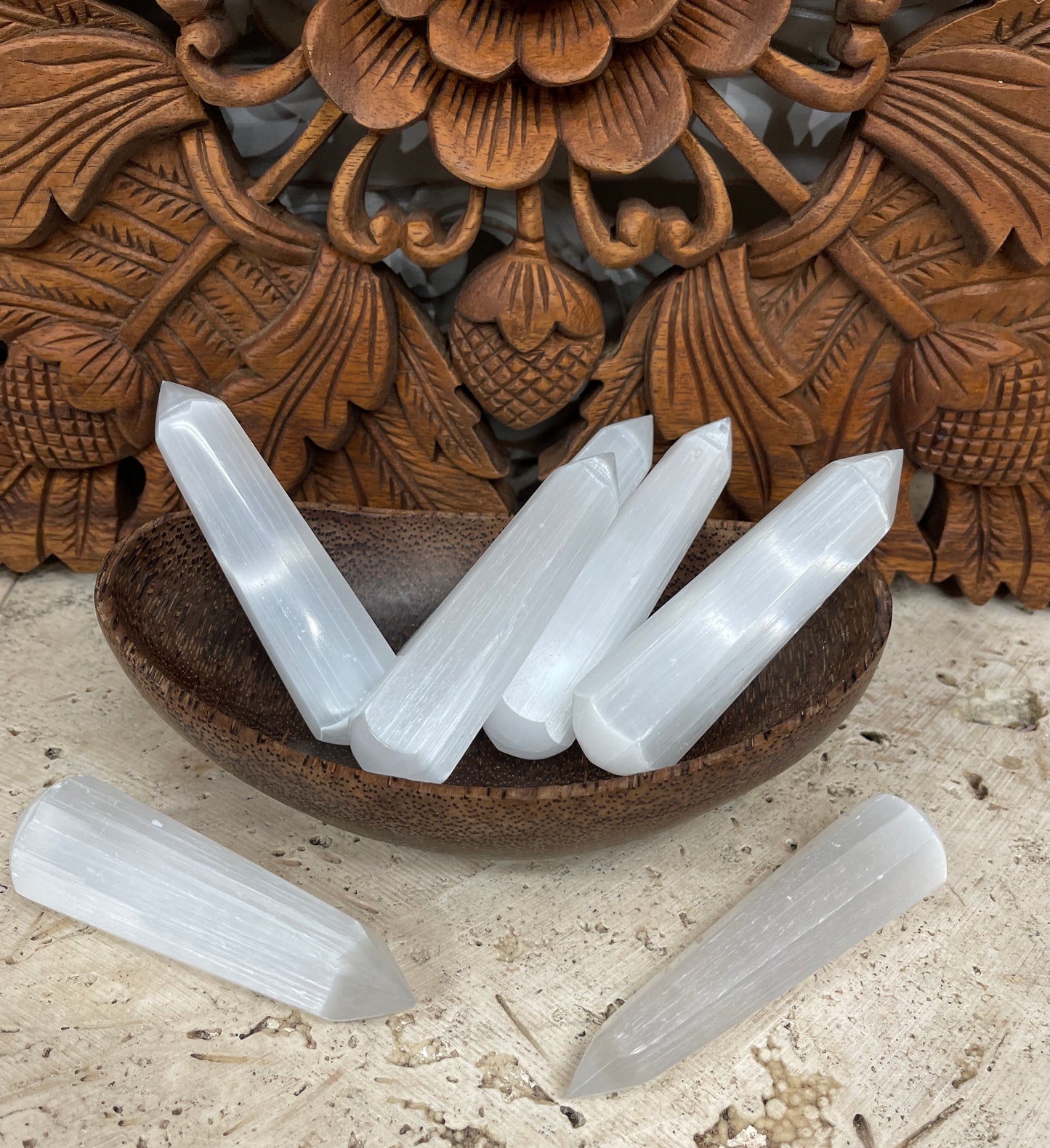 Selenite Point Wands
