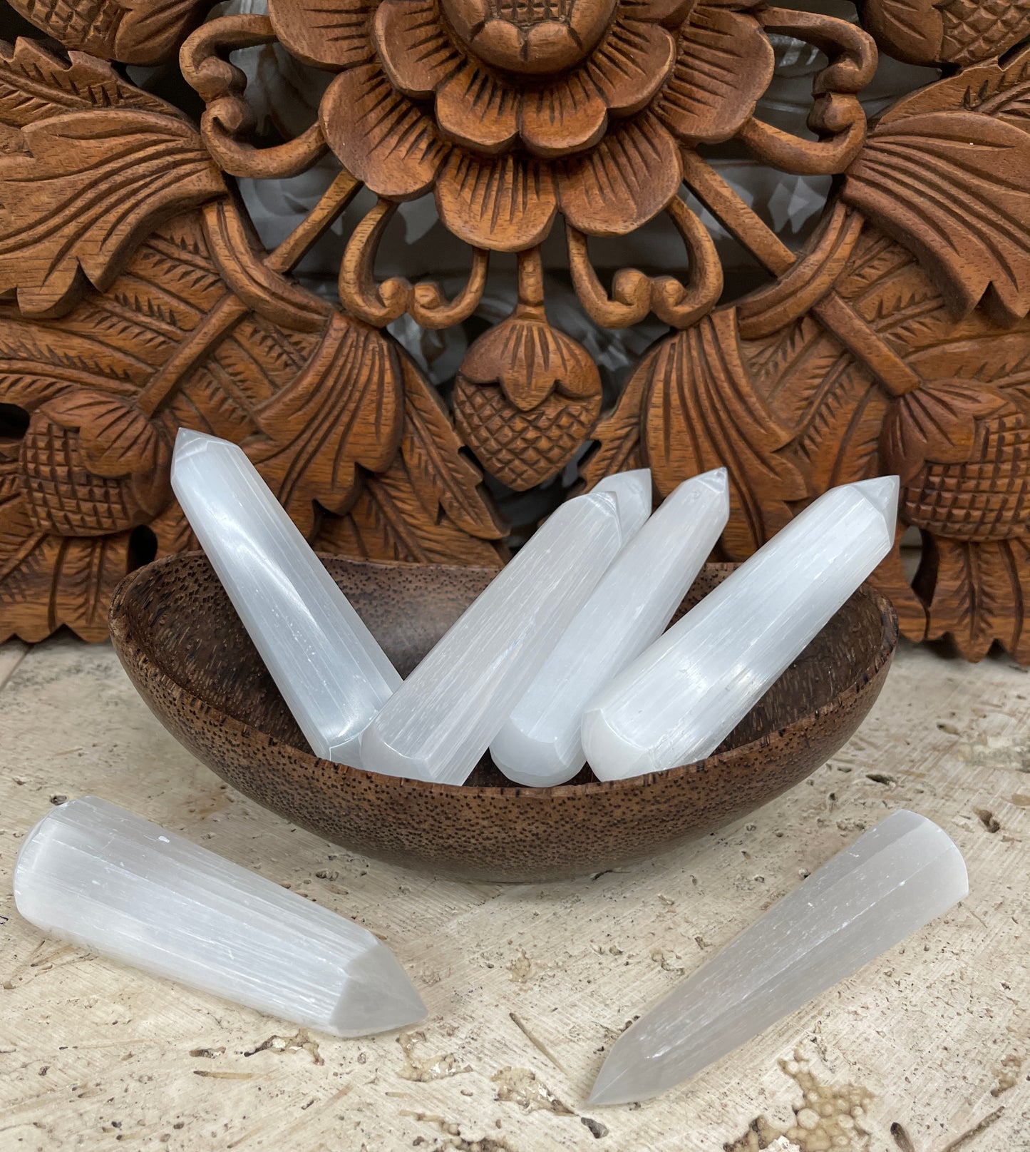 Selenite Point Wands