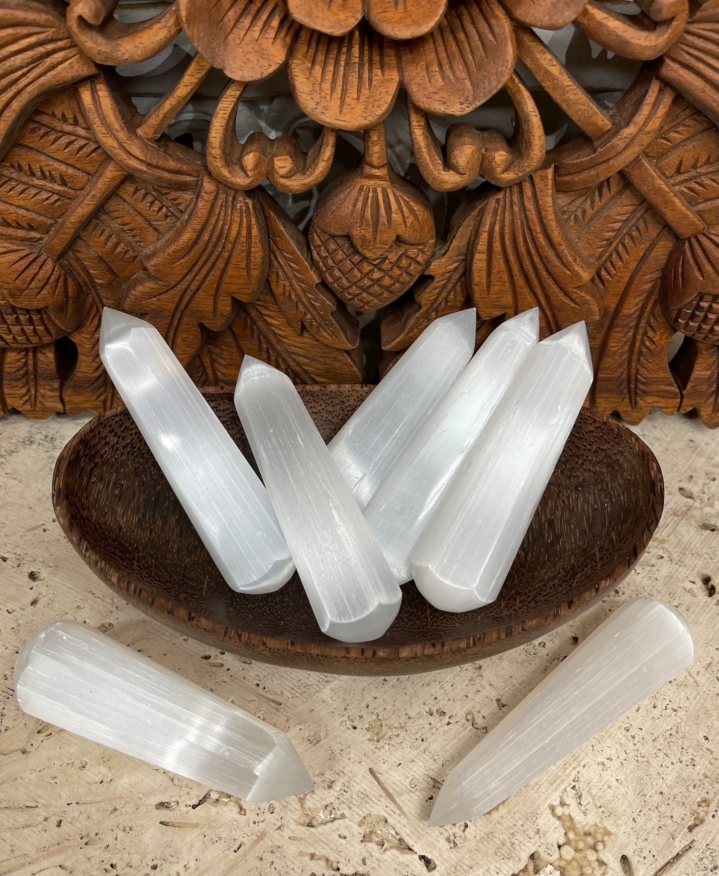 Selenite Point Wands