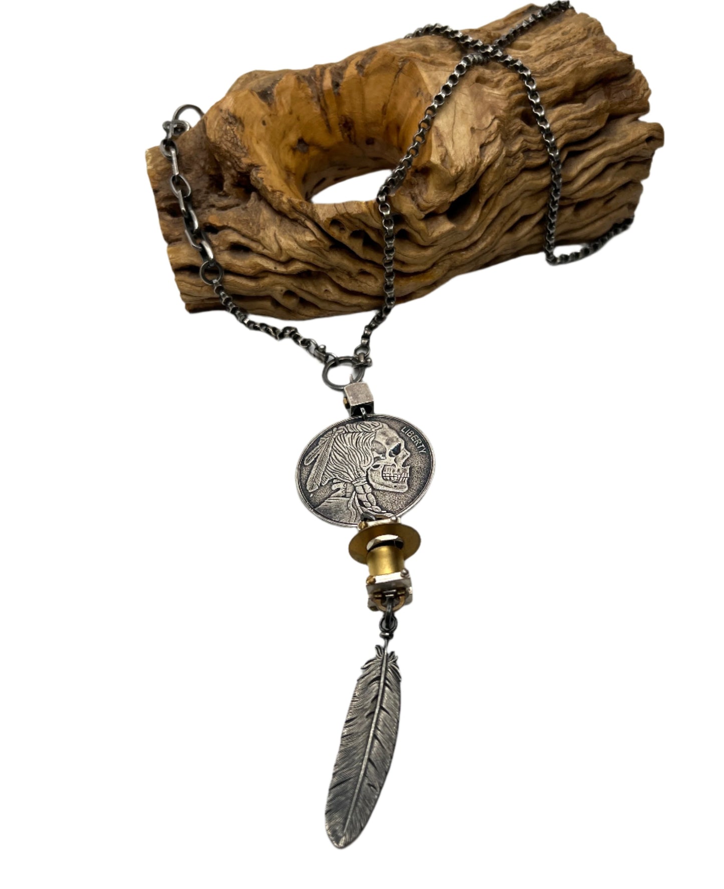 Buffalo Nickel Necklace by Carlos Montanaro & Crystal Rivera
