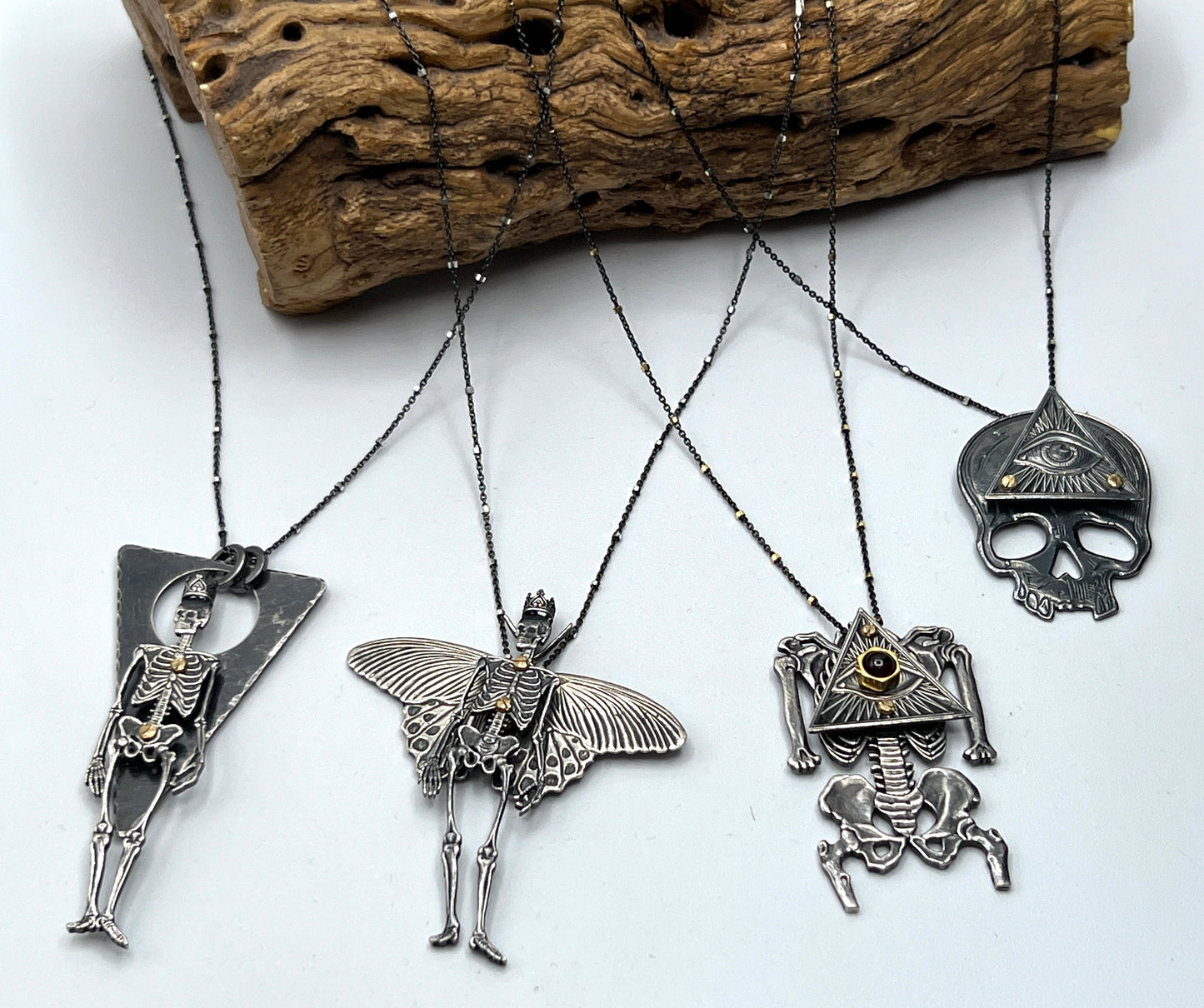 Skeleton Necklaces by Carlos Montanaro & Crystal Rivera