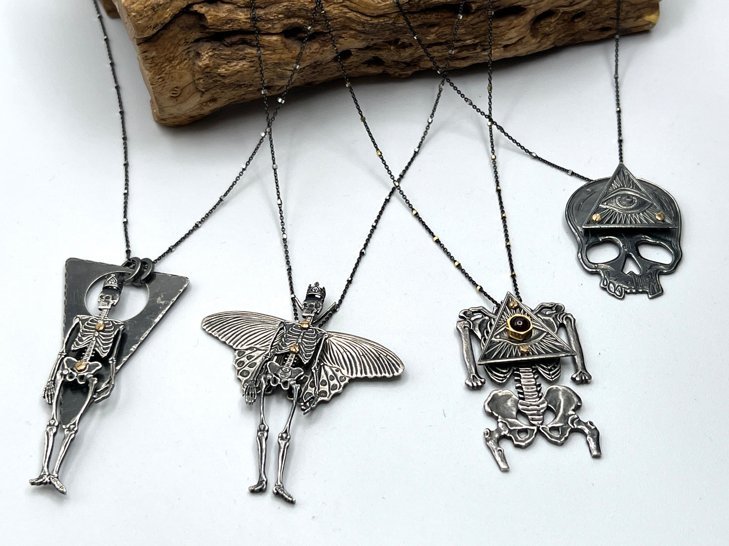 Skeleton Necklaces by Carlos Montanaro & Crystal Rivera