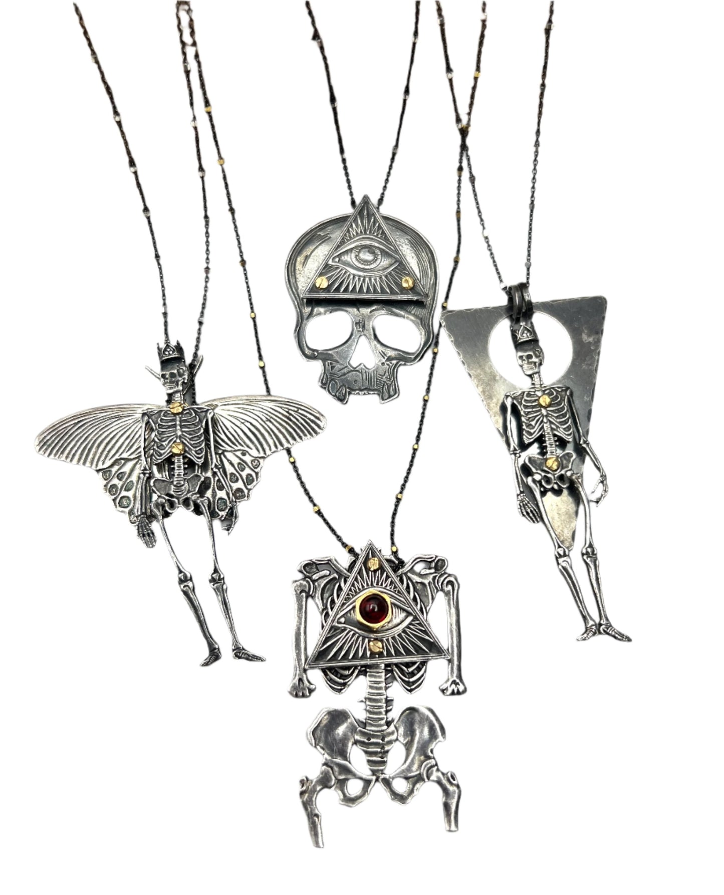 Skeleton Necklaces by Carlos Montanaro & Crystal Rivera