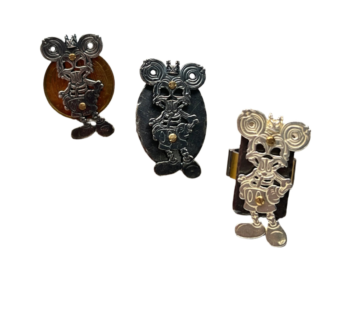 Skeleton Mickey Ring by Carlos Montanaro & Crystal Rivera